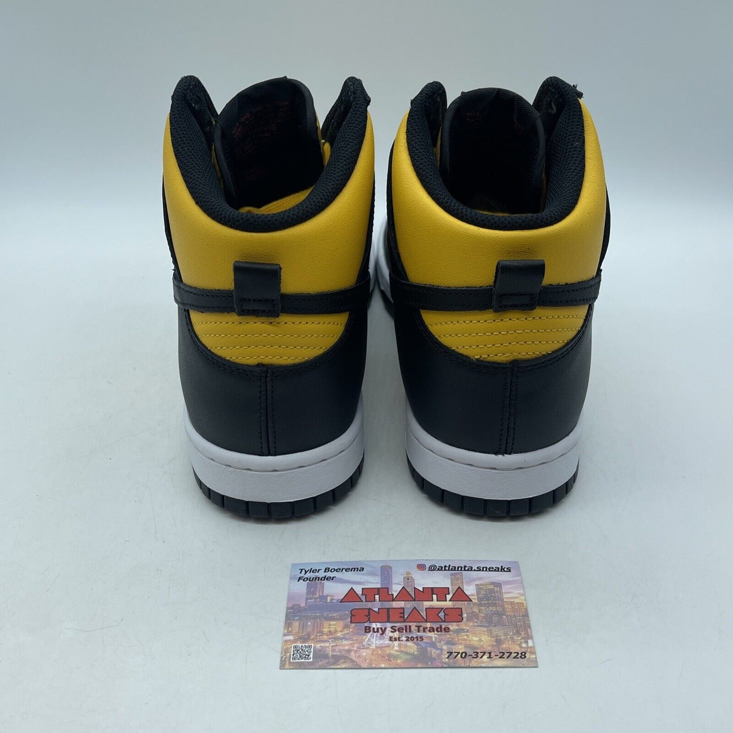 Size 8.5 - Nike Dunk Retro High Bruce Lee Yellow Black White Leather (DD1399-700