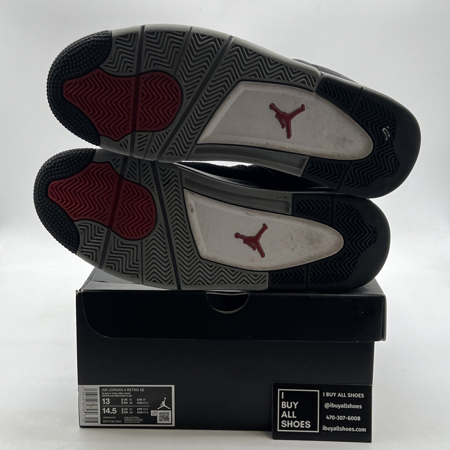 Size 13 - Air Jordan 4 Retro SE Mid Black Canvas (DH7138-006)
