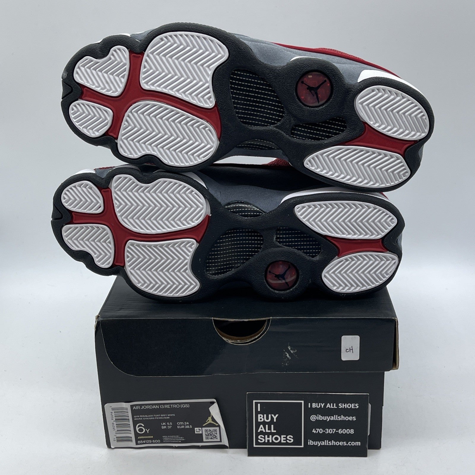 Size 6Y - Jordan 13 Gym Red Flint Grey White Suede Leather  (DJ5982600)