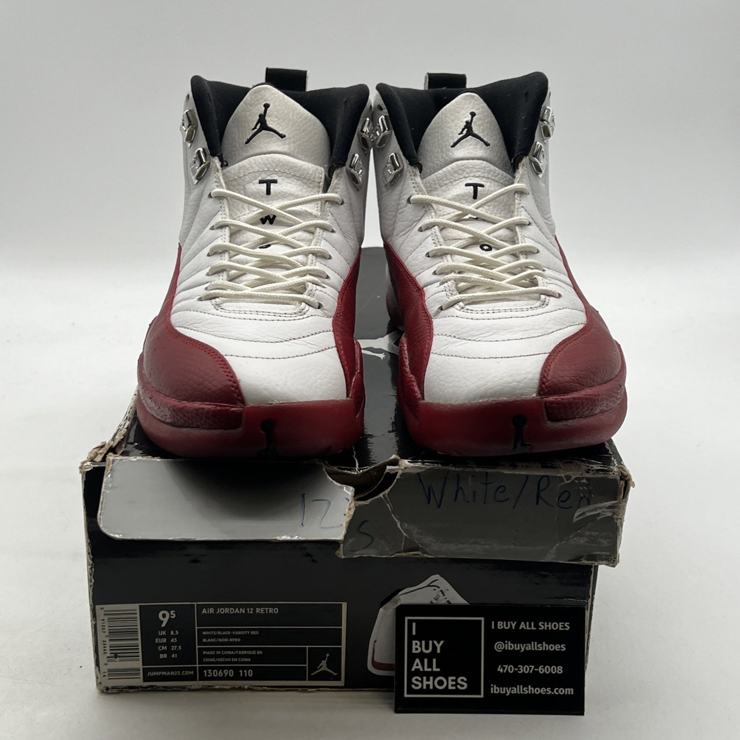 Size 9.5 - Air Jordan 12 Retro 2009 Cherry (130690-110)