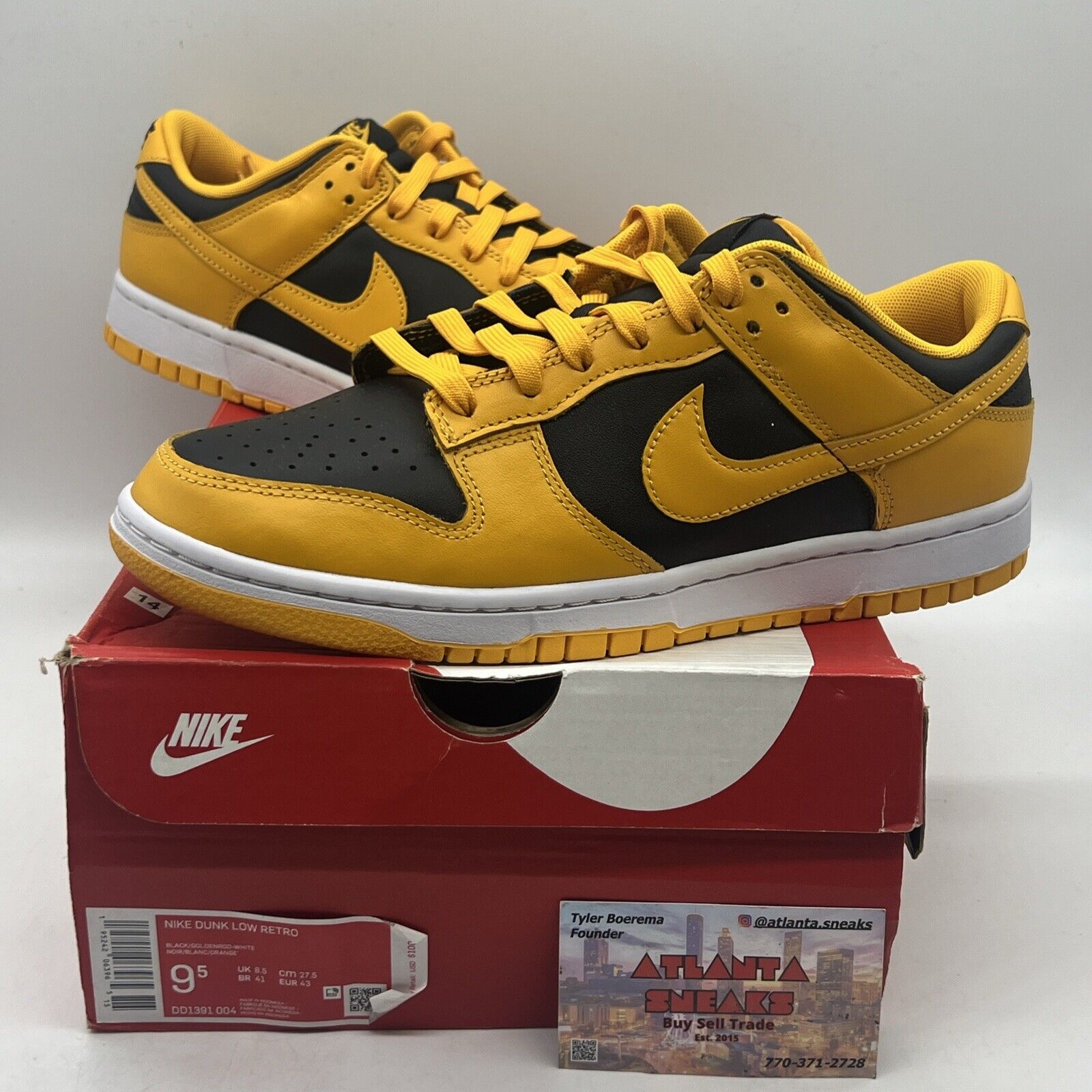 Size 9.5 - Nike Dunk Low Championship Goldenrod 2021 Brand New Og All