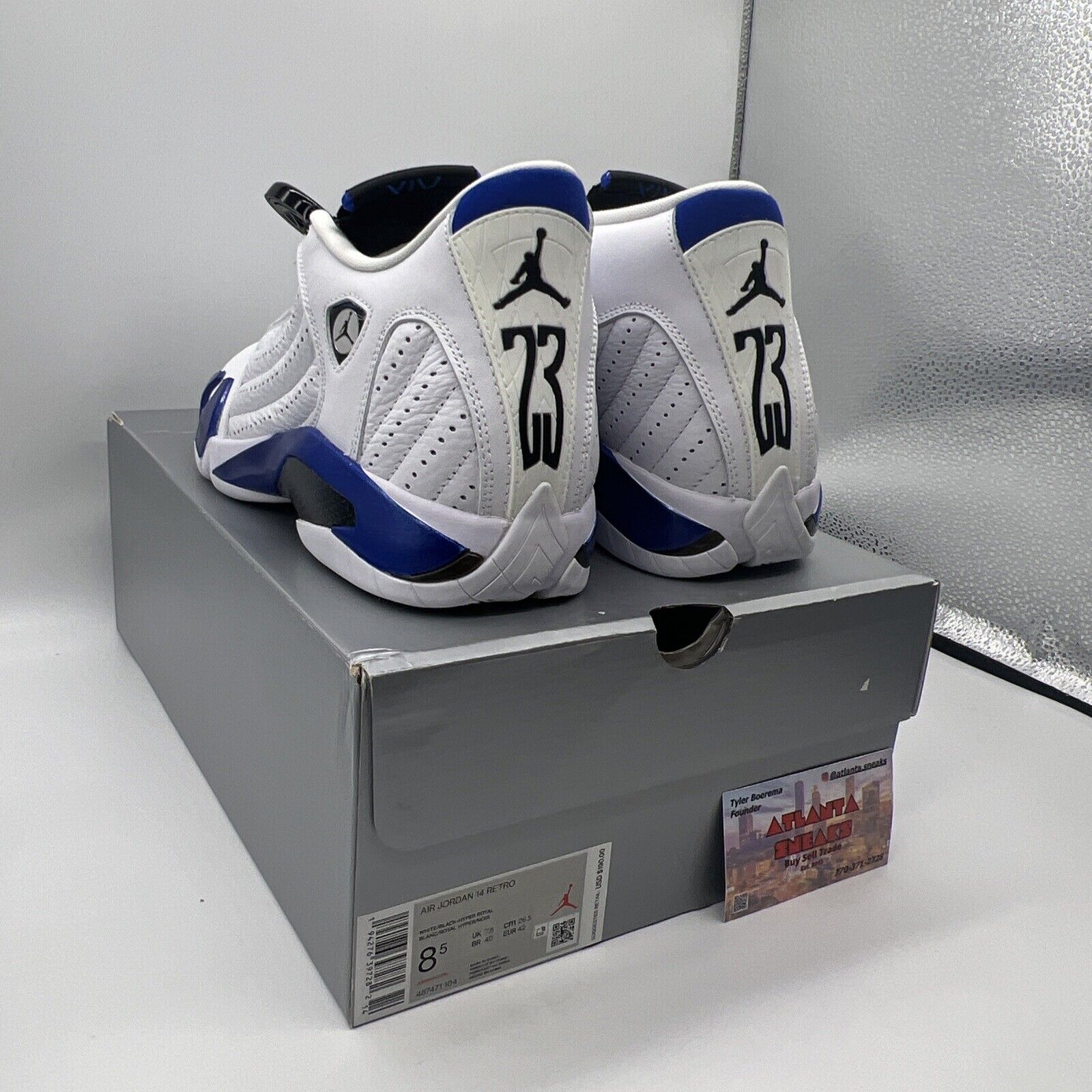Size 8.5 - Air Jordan 14 Retro Hyper Royal Brand New Og All Blue White DS
