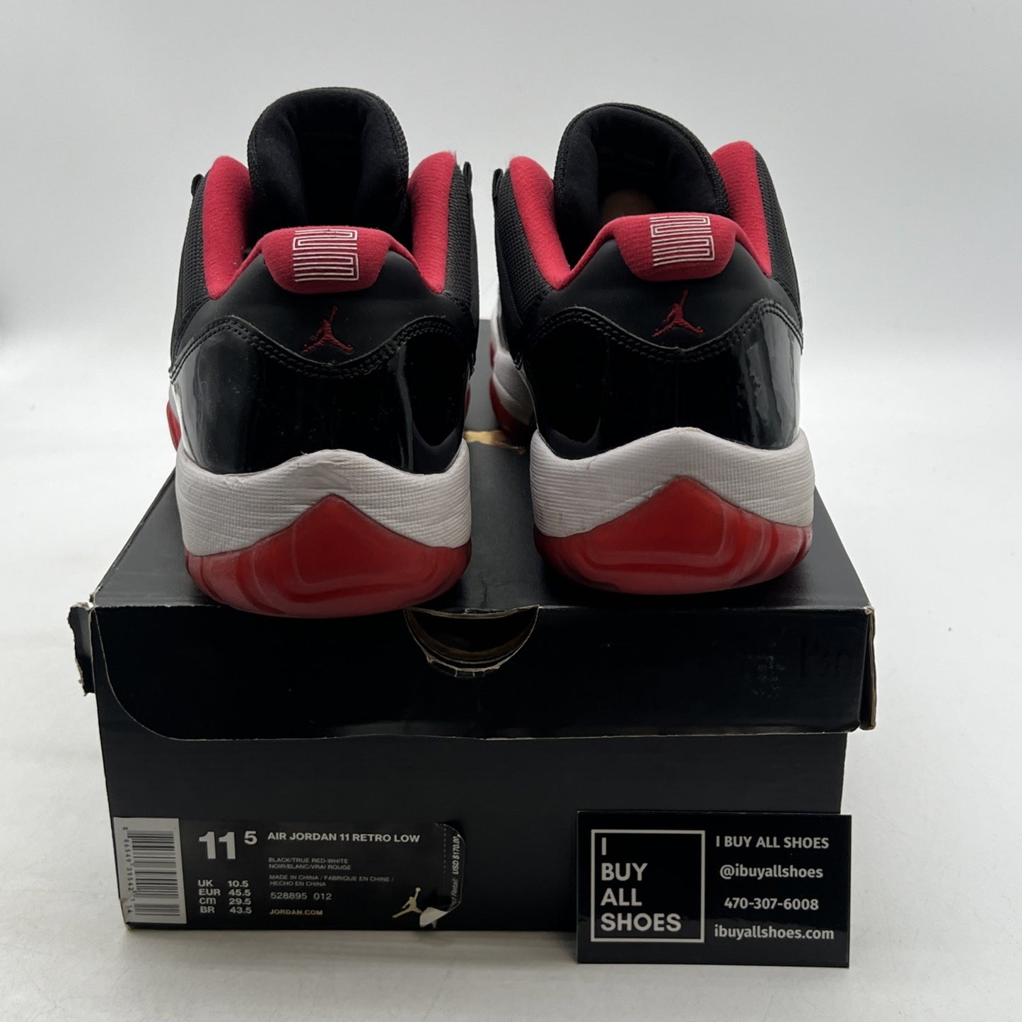 Size 11.5 - Air Jordan 11 Retro 2015 Low Bred (528895-012)