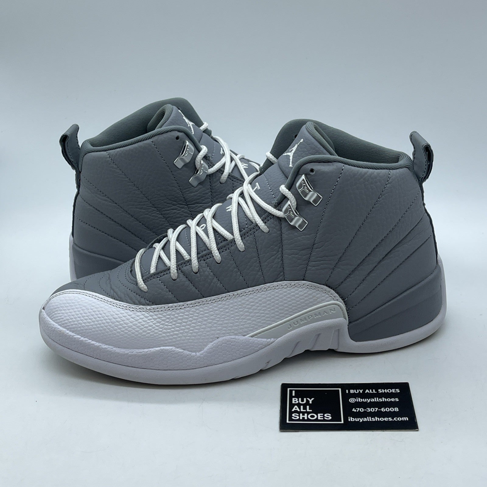 Size 11 - Jordan 12 Stealth 2022 Grey White Leather (CT8013-015)