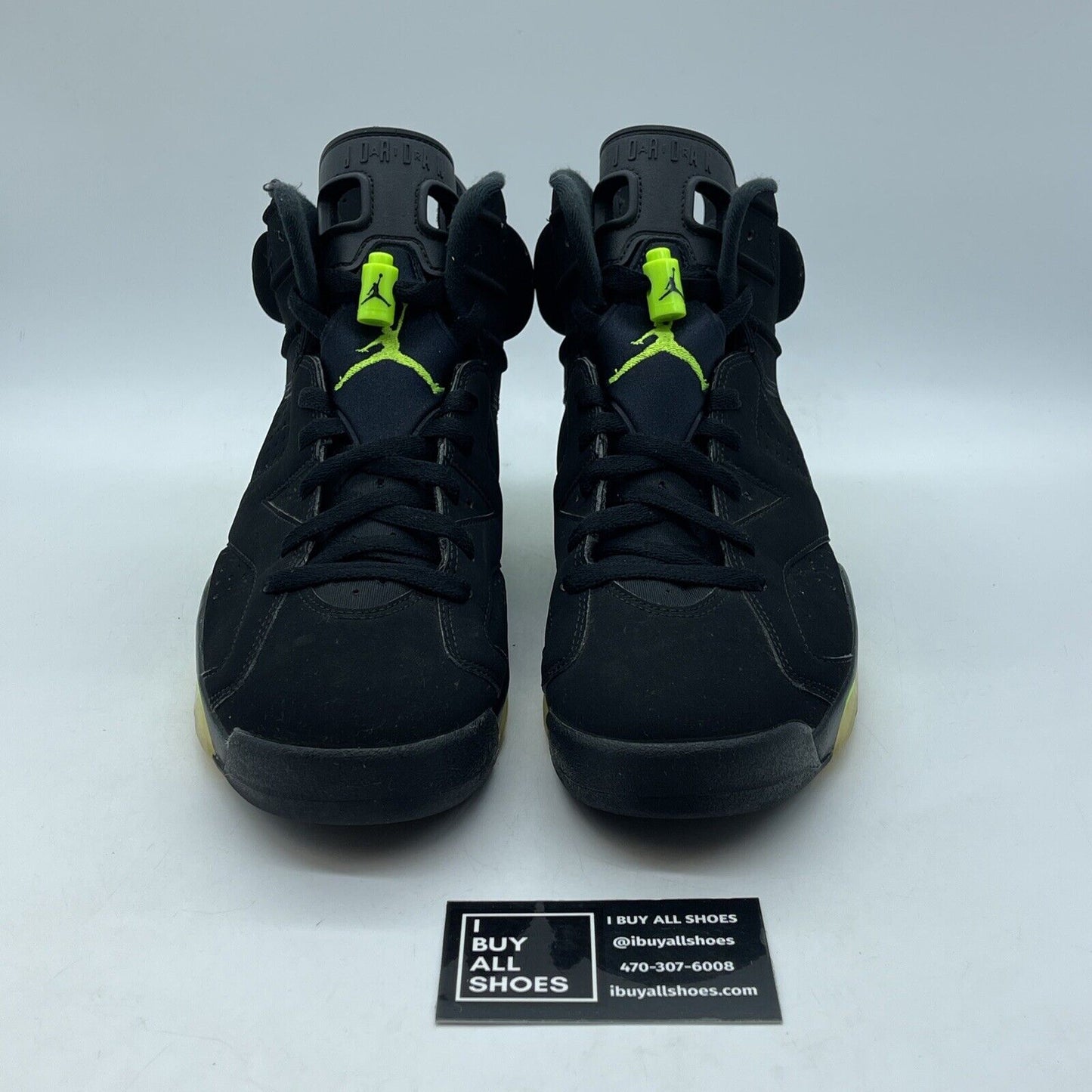 Size 9 - Jordan 6 Retro Electric Green 2021 Black Suede Rubber (CT8529-003)