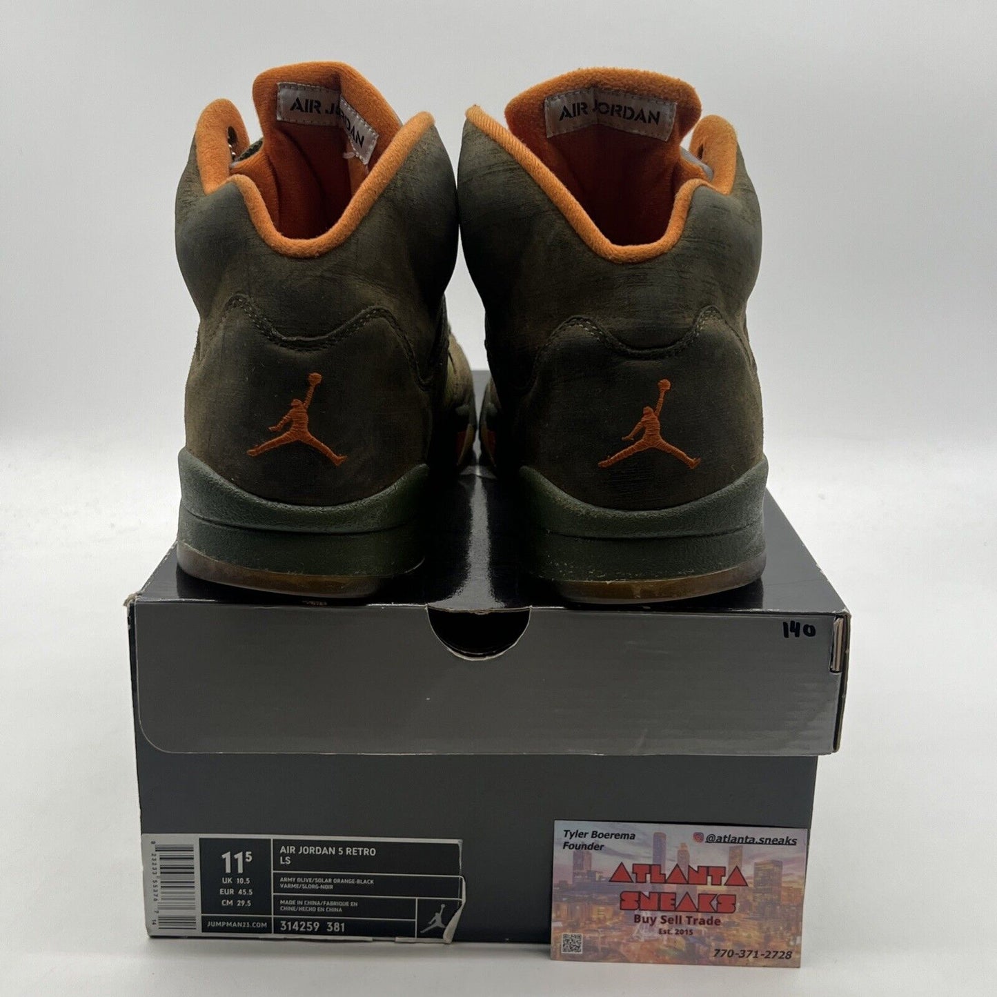 Size 11.5 - Air Jordan 5 Retro LS Olive (314259-381)