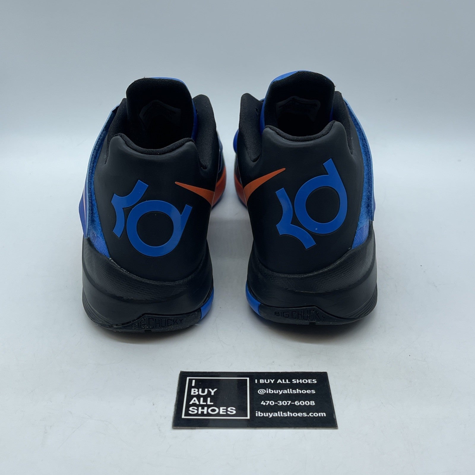 Size 13 - Nike Zoom KD 4 Black Orange Black Leather (473679-001)