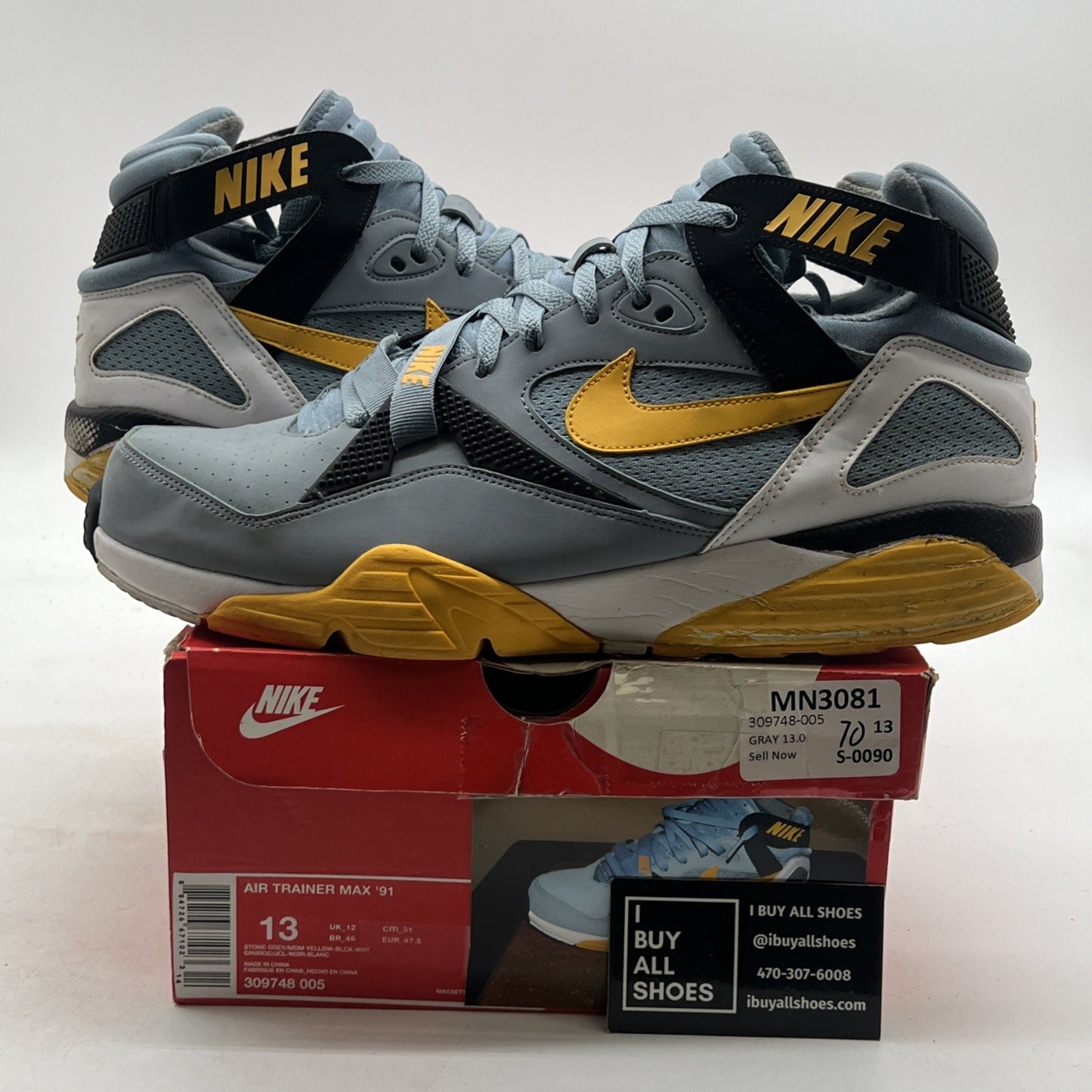 Size 13 - Nike Air Trainer Max 91 Gray (309748-005)