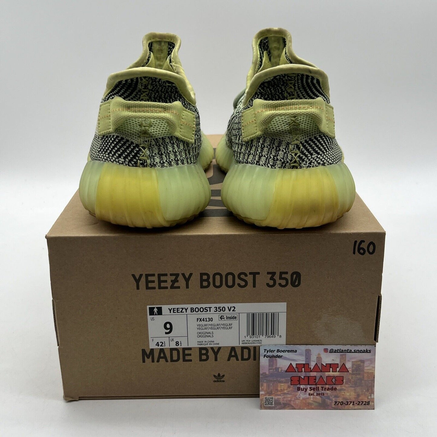 Size 9 - Adidas Yeezy Boost 350 V2 Yeezreel Black Yellow (FX4130)