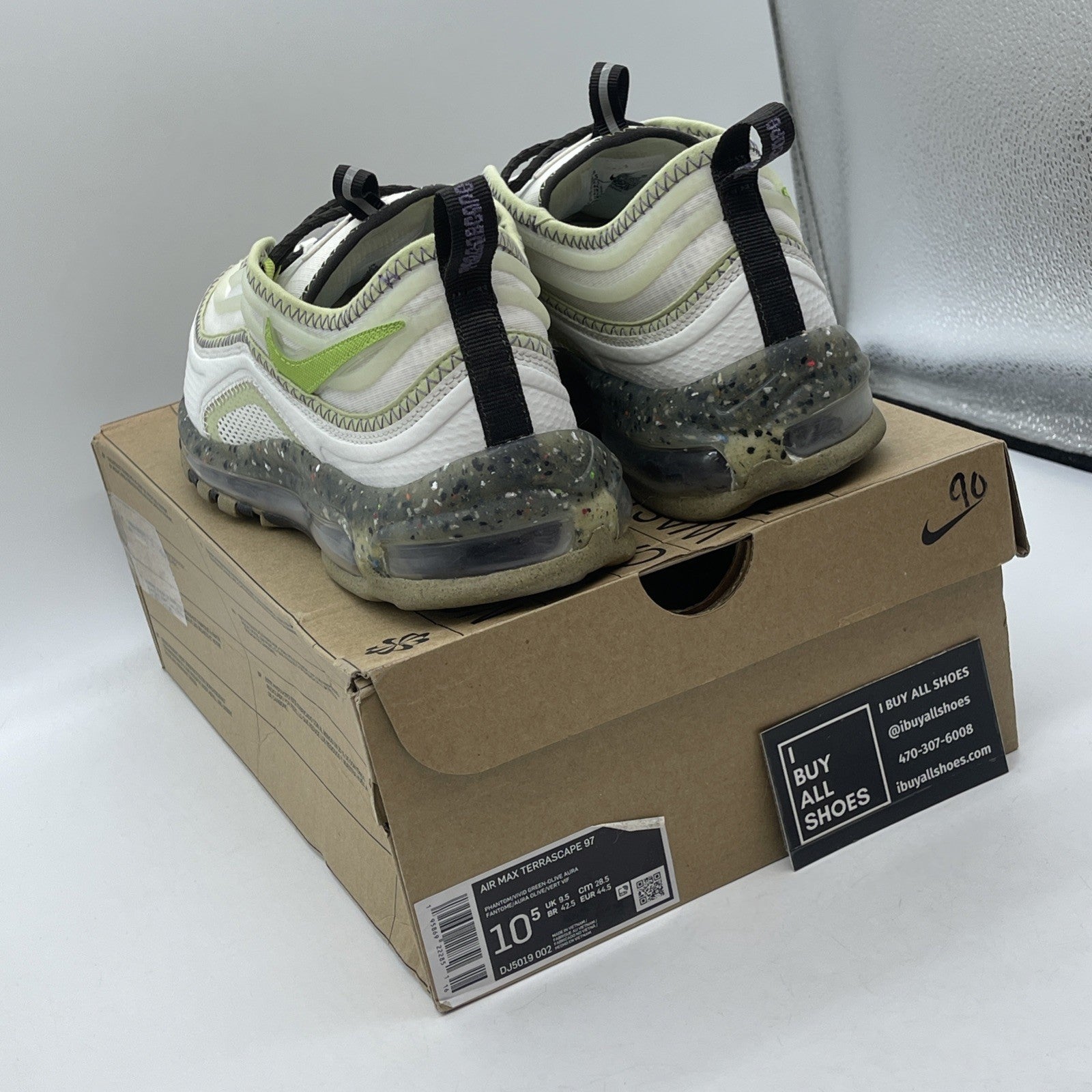Size 10.5 - Nike Air Max Terrascape 97 Phantom Vivid Green White (DJ5019-002)