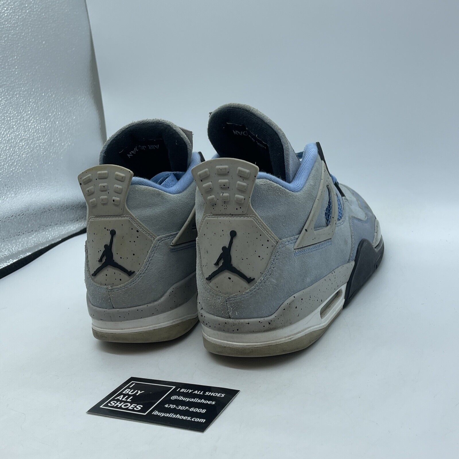 Size 11.5 - Jordan 4 Retro Mid University Blue Black Grey Suede (CT8527-400)