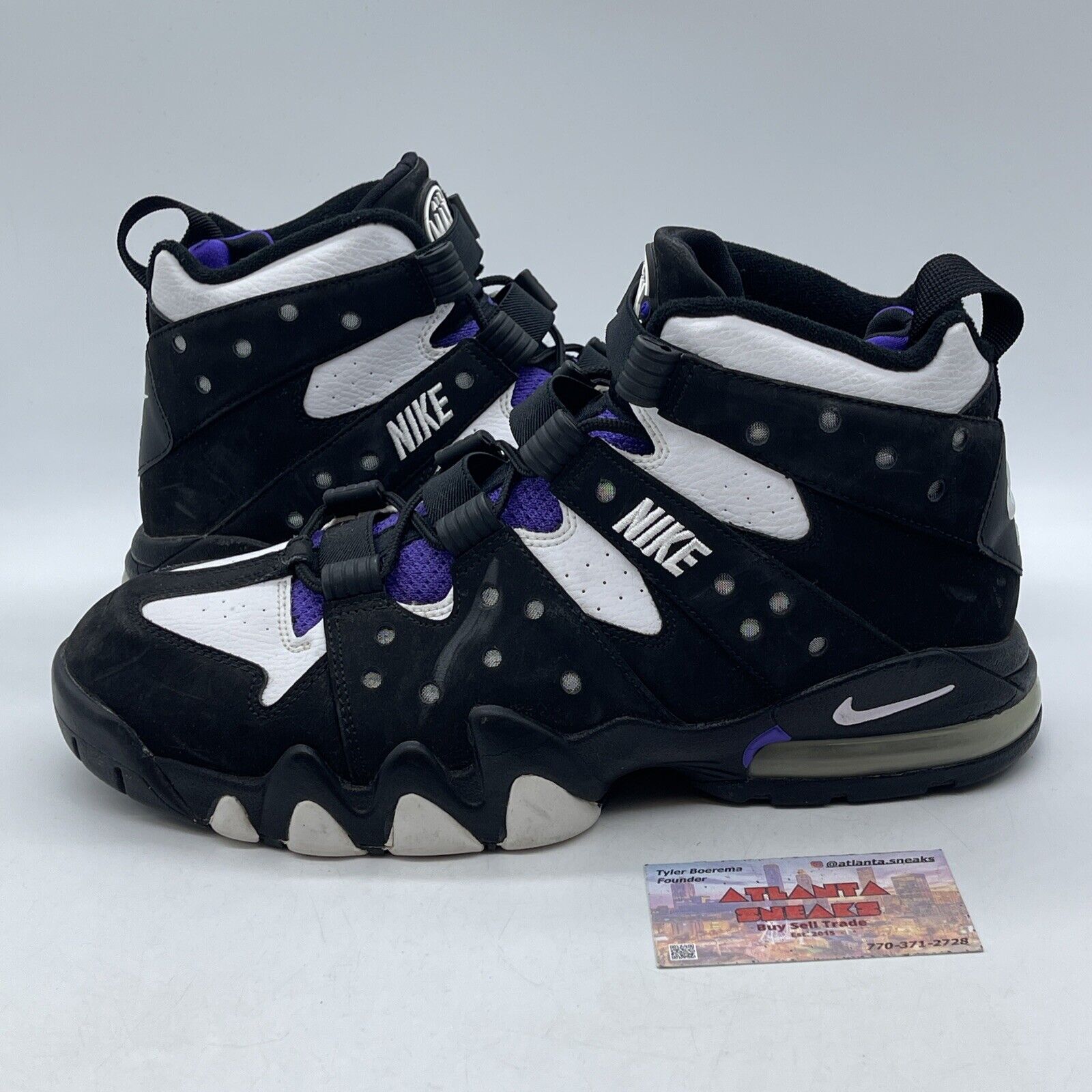 Size 12 - Nike Air Max 2 CB 94 Black Purple Suede White Leather (305440-012)