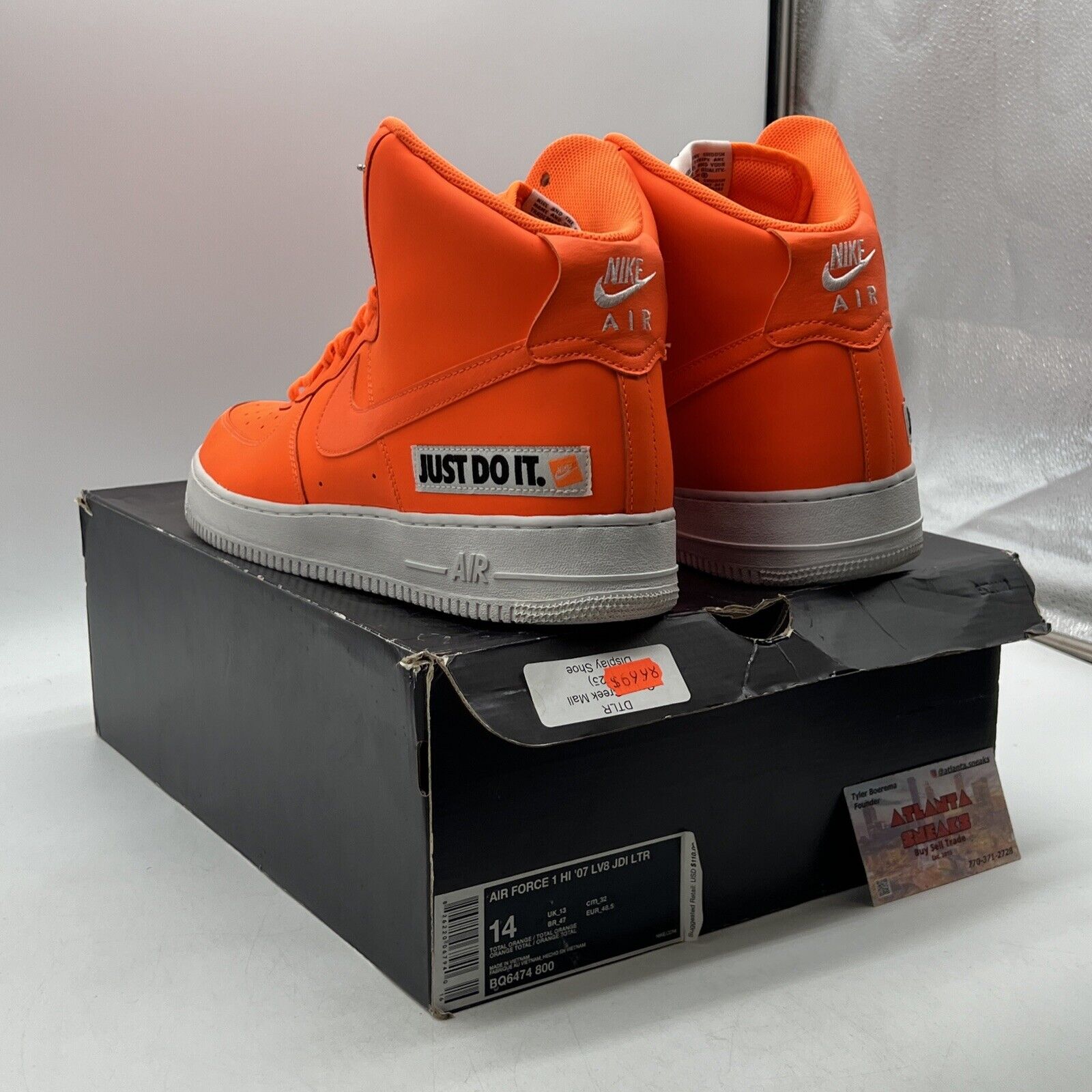 Size 14 - Nike Air Force 1 High Just Do It (BQ6474-800)