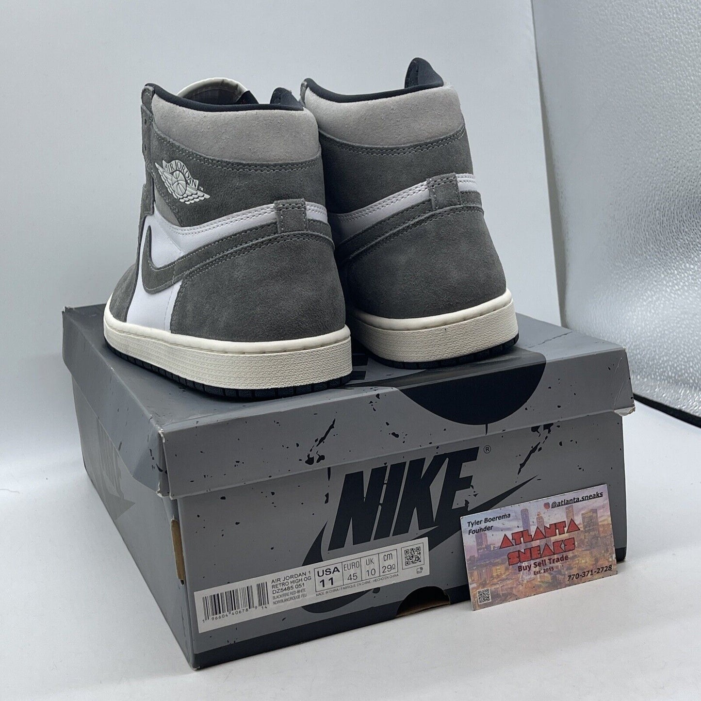 Size 11 - Air Jordan 1 Retro High Washed Black Grey Suede Leather (DZ5485-051)