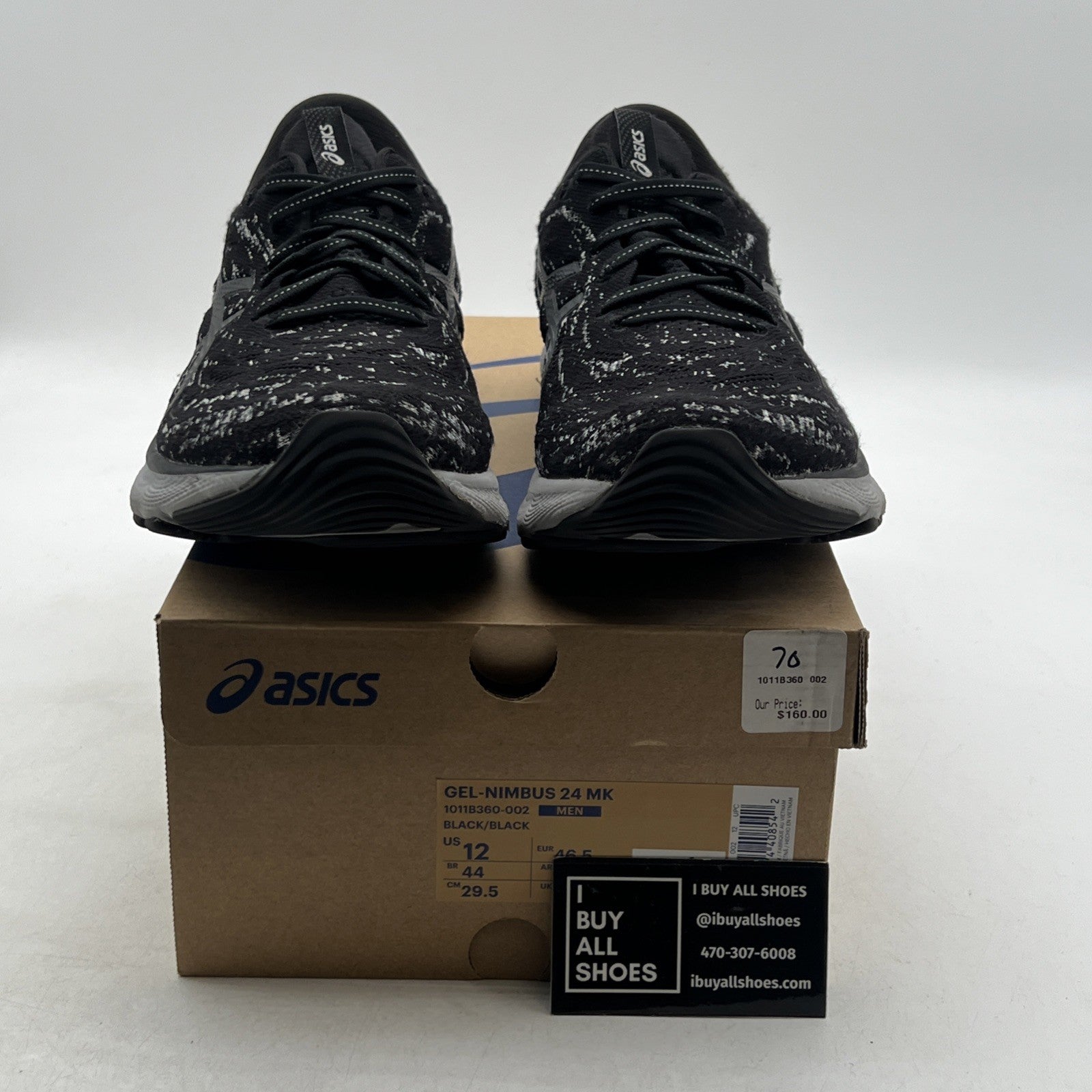 Size 12 - ASICS GEL-NIMBUS™ 24 MK Running Shoes in Black/Black (1011B360-002)