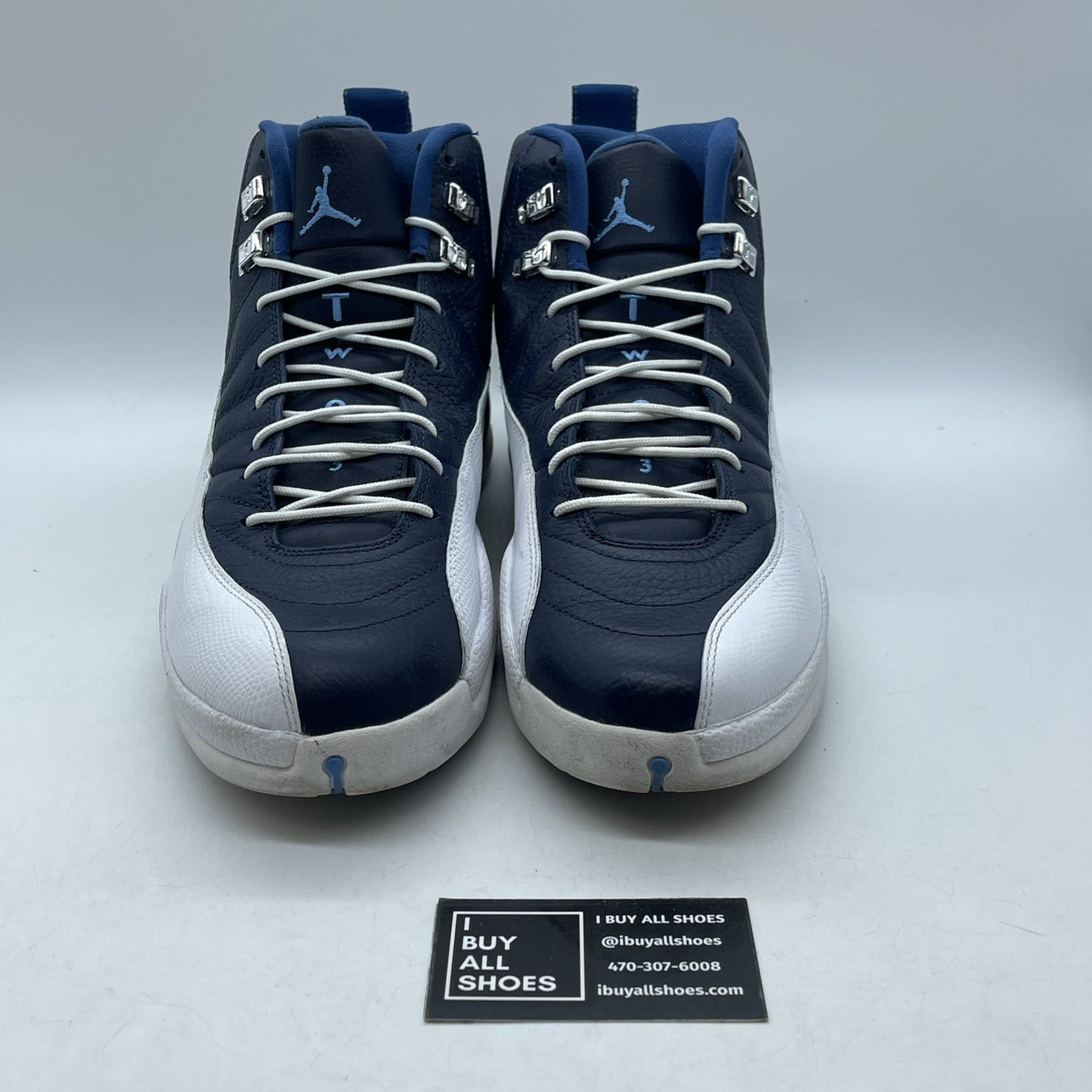 Size 13 - Air Jordan 12 Retro 2012 Obsidian Blue White Leather (130690-410)