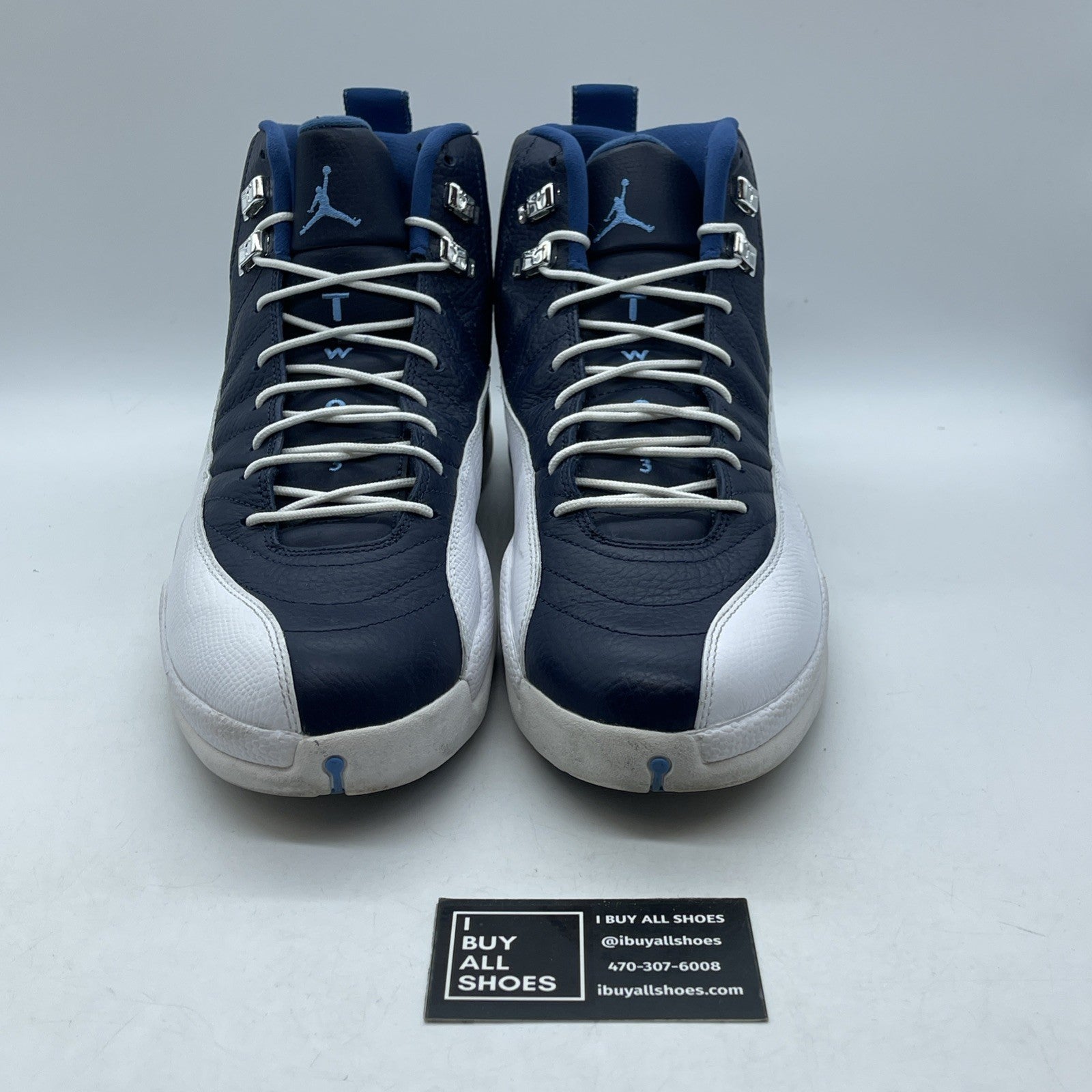Size 13 - Air Jordan 12 Retro 2012 Obsidian Blue White Leather (130690-410)