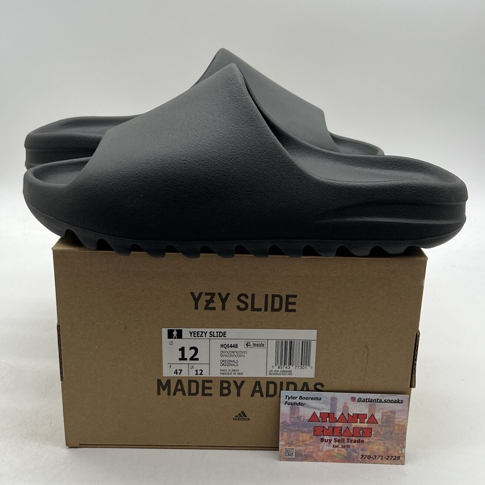 Size 12 - Adidas Yeezy Slide Onyx (HQ6448) Used Slide Unisex