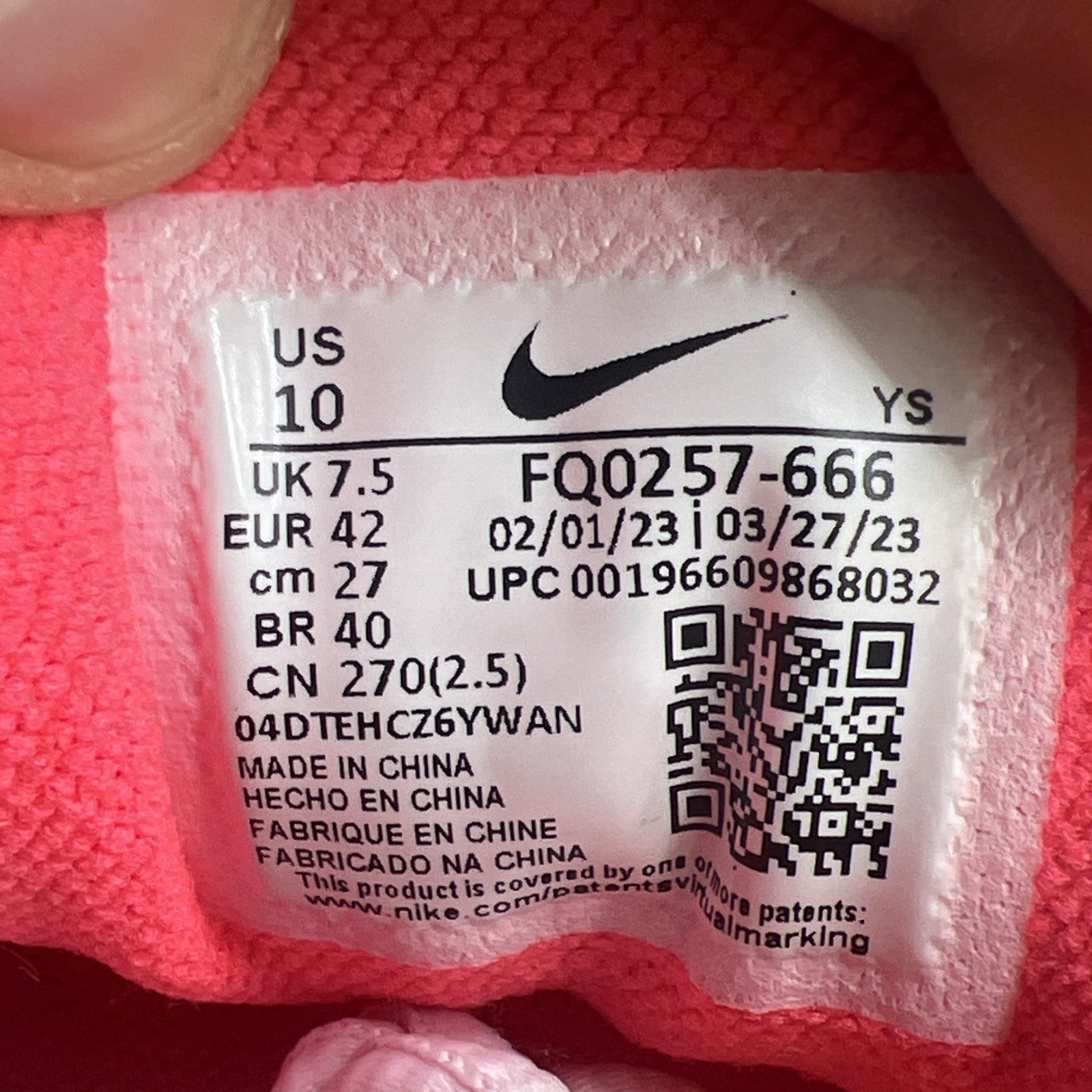 Size 10 - Nike Air Zoom Vomero 5 Barbie W (FQ0257-666)