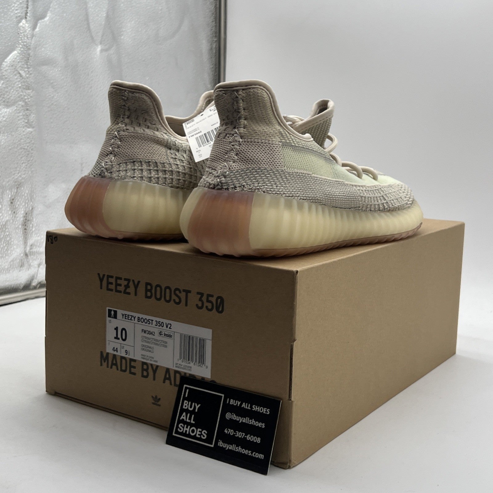 Size 10 - Yeezy Boost 350 V2 Citrin Non-Reflective (FW3042)