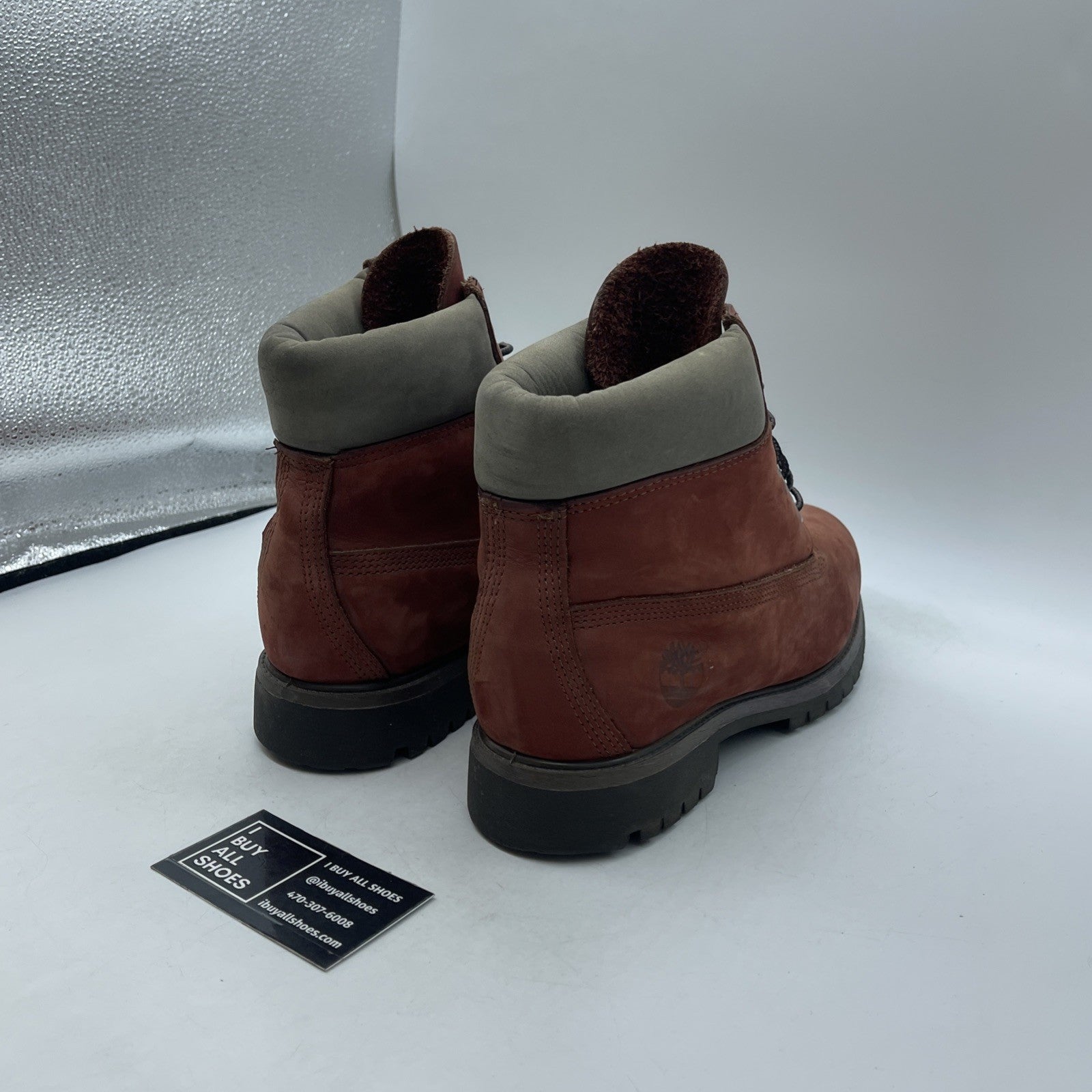 Size 9 - Timberland 15013 Combat Boots Brick Brown Leather