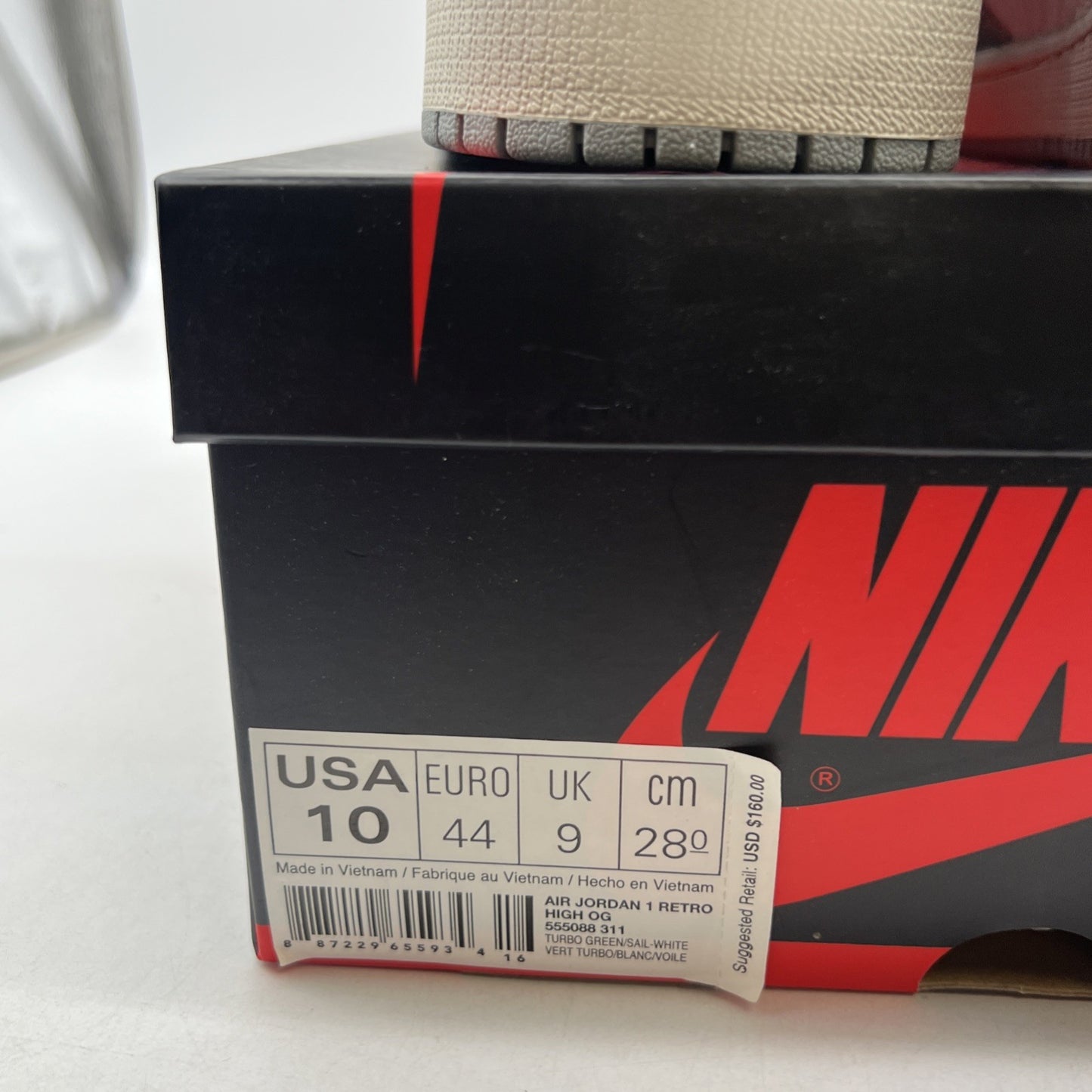 Size 10 - Air Jordan 1 Retro OG High Turbo Green (555088-311)
