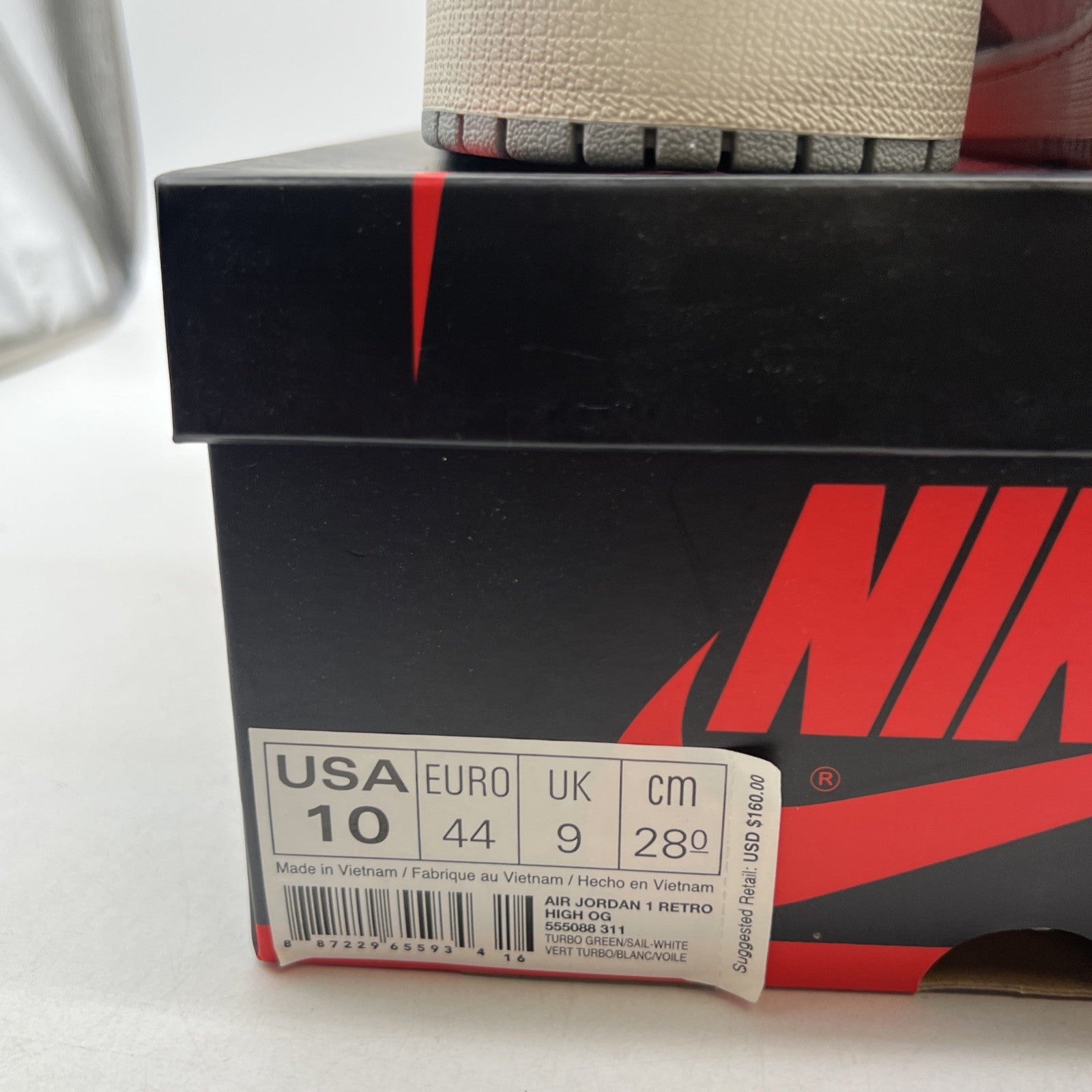 Size 10 - Air Jordan 1 Retro OG High Turbo Green (555088-311)