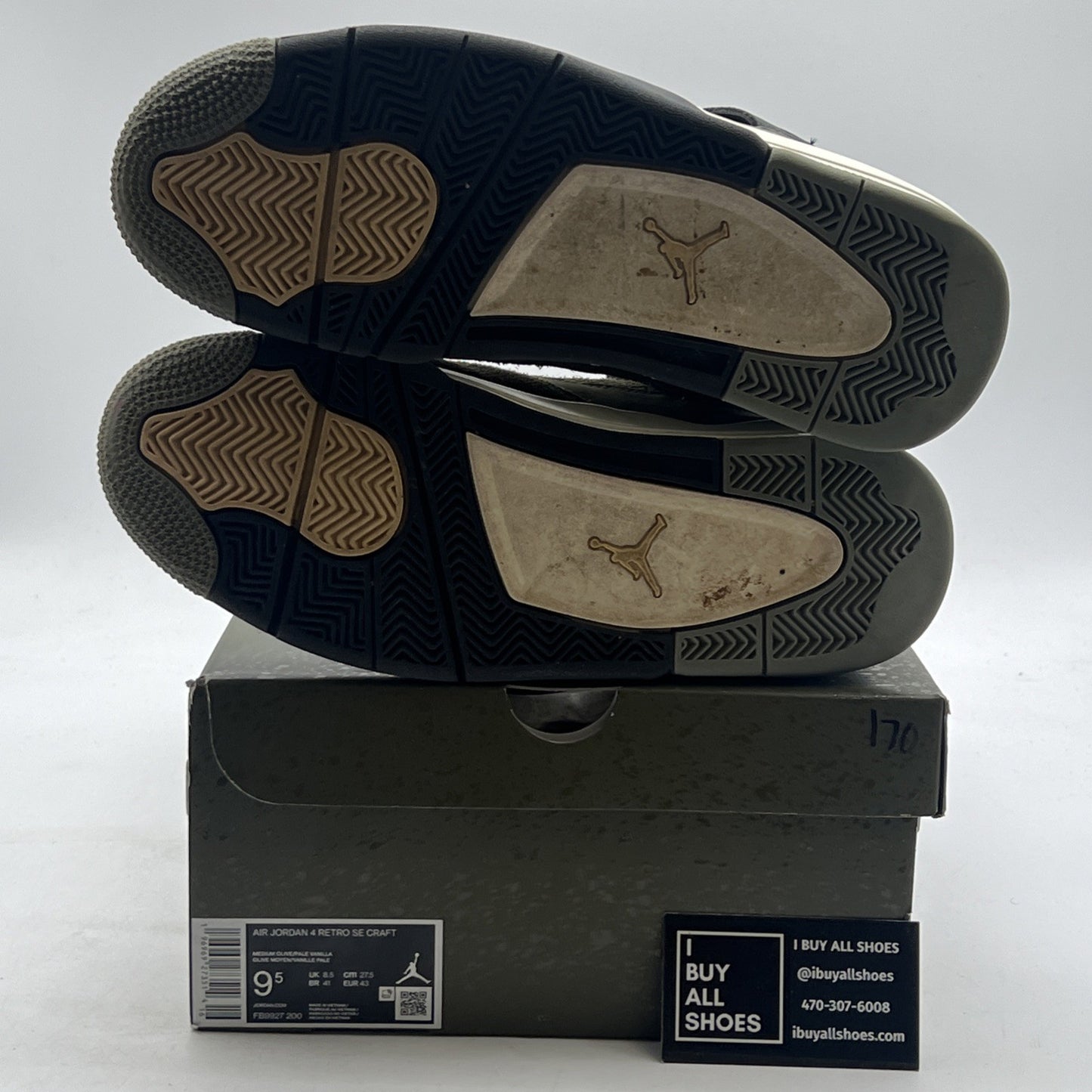 Size 9.5 - Air Jordan 4 SE Retro Low Craft - Olive (FB9927-200)