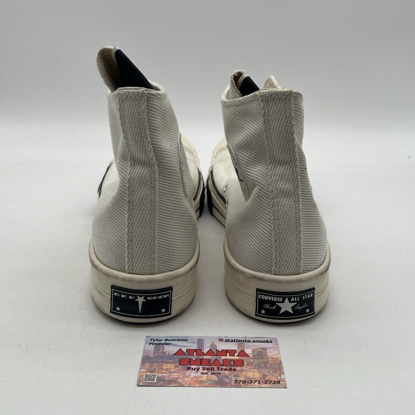 Size 11.5 - Converse Rick Owens x DRKSHDW DRKSTAR Chuck 70 High Egret (172346C)