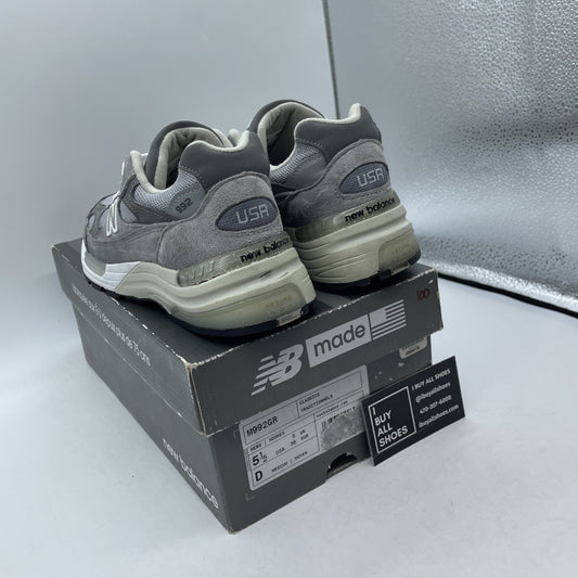 Size 5.5 - New Balance 992 Made in USA 2020 Grey White Suede Leather (M992GR)