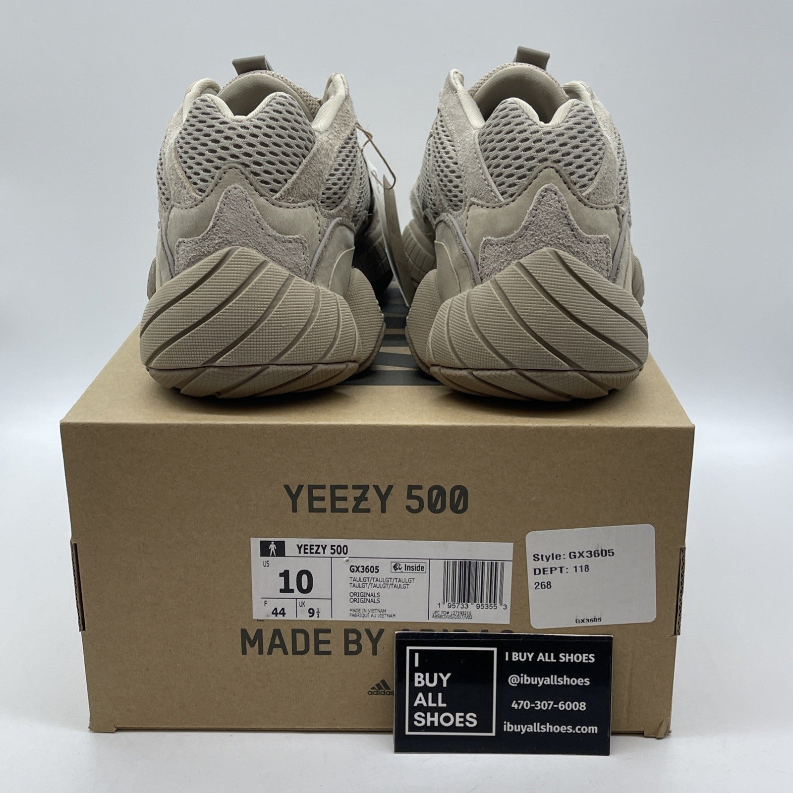 Size 10 - adidas Yeezy 500 Taupe Light Suede Leather (GX3605)