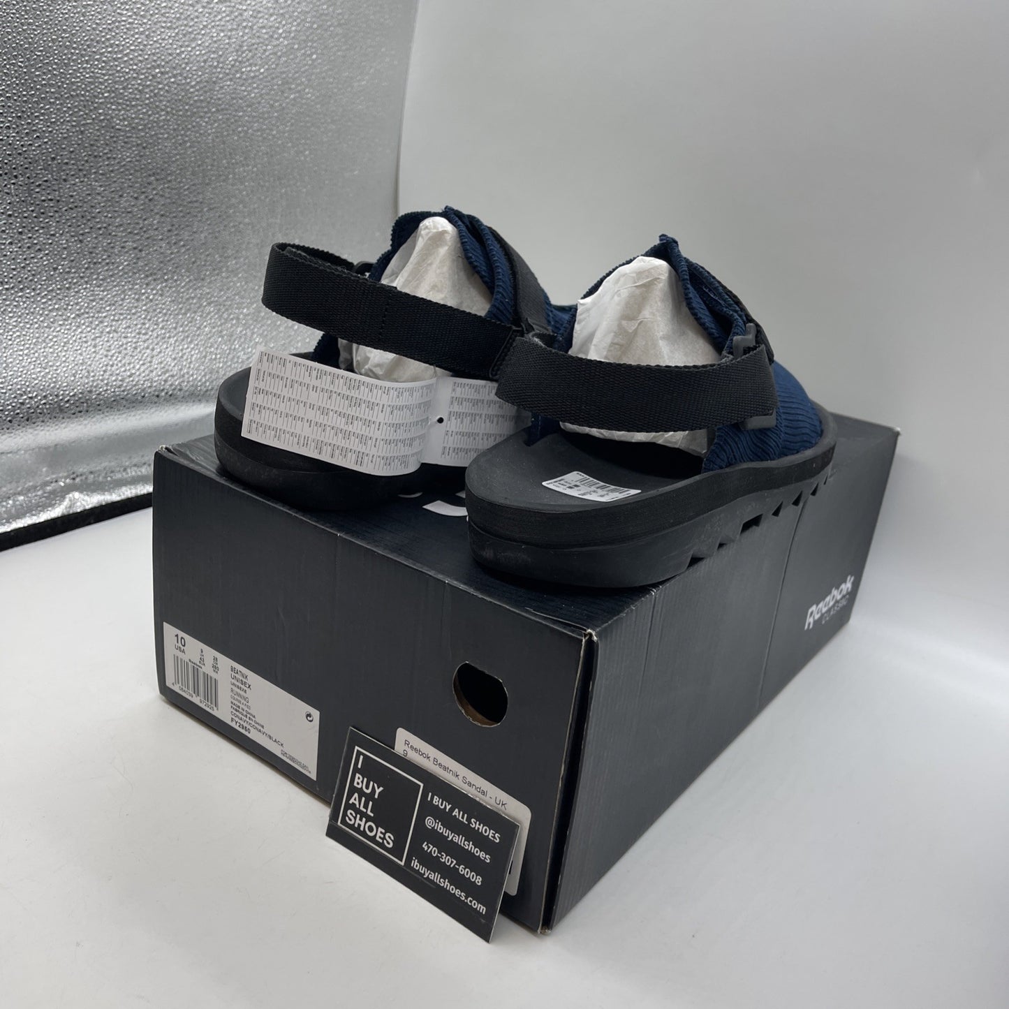 Size 10 - Reebok Beatnik Unisex Collegiate Navy Suede (FY2950)