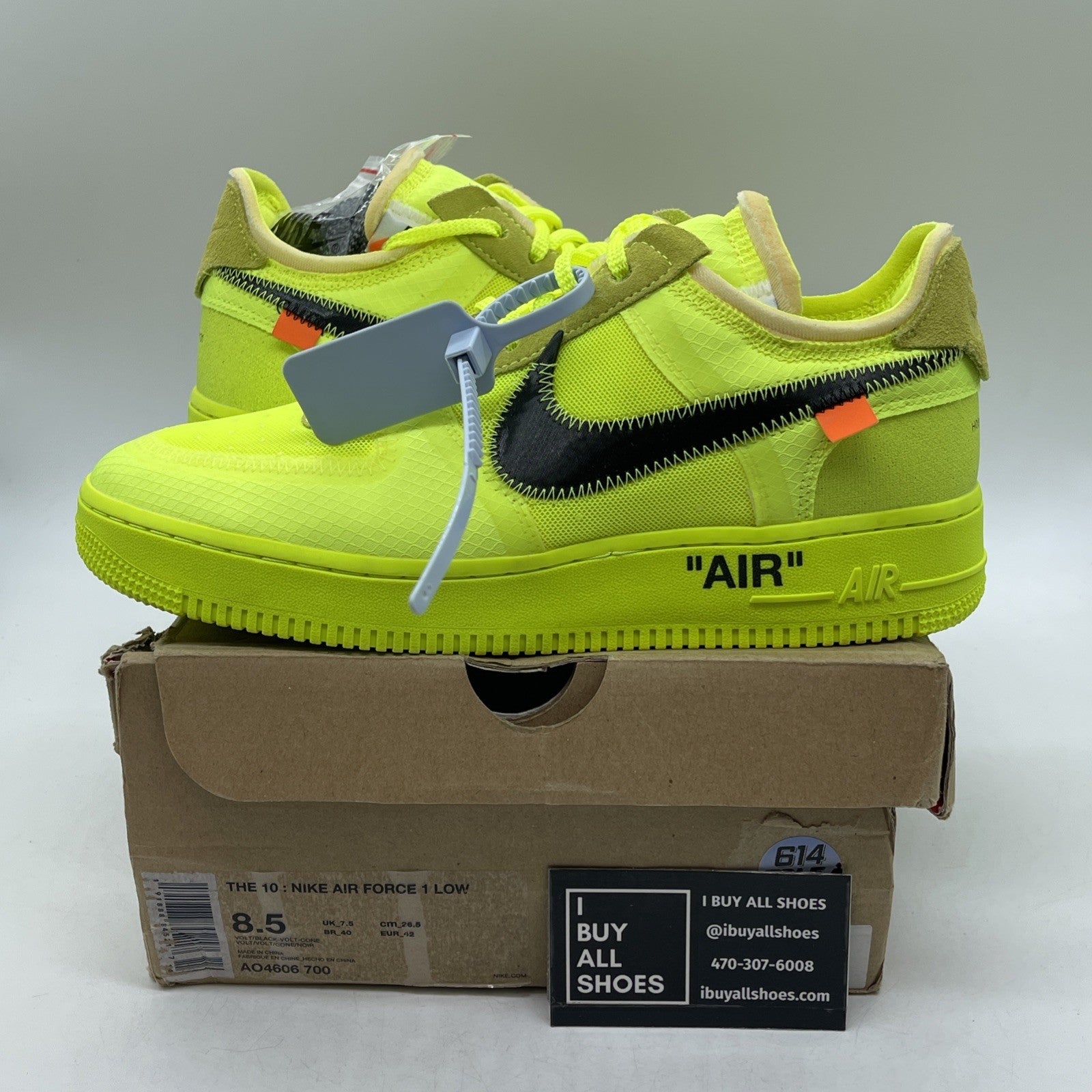 Size 8.5 - Nike Off-White x Air Force 1 Low Volt (AO4606-700)