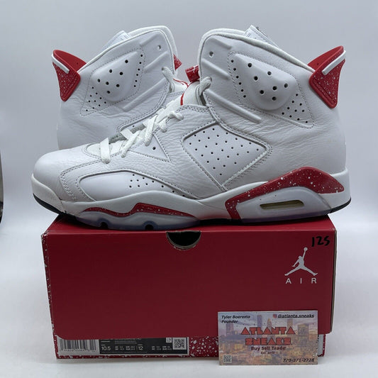 Size 10.5 - Jordan 6 White and University Red 2022 Leather (CT8529-162)