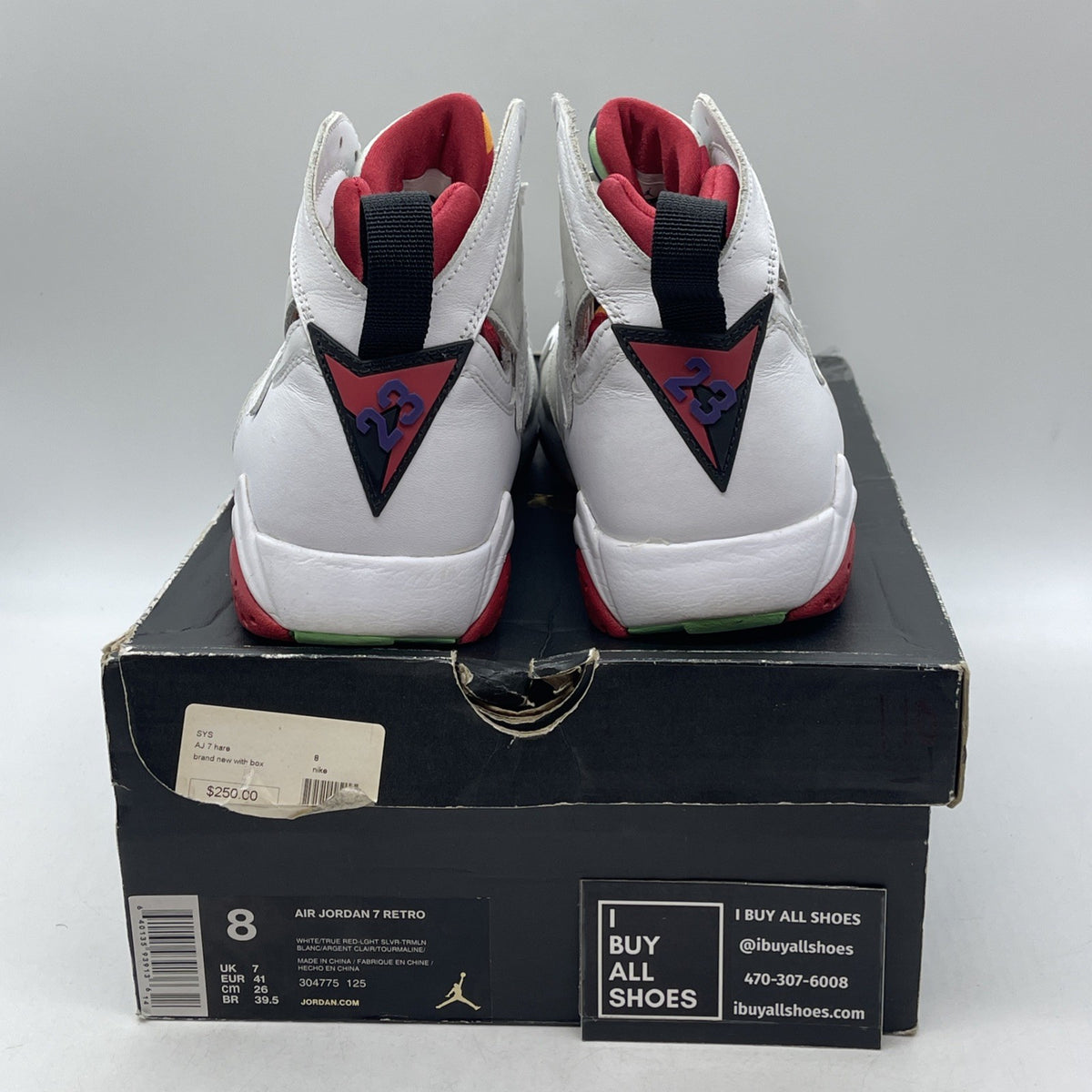 Size 8 - Air Jordan 7 Retro 2015 Hare (304775-125)