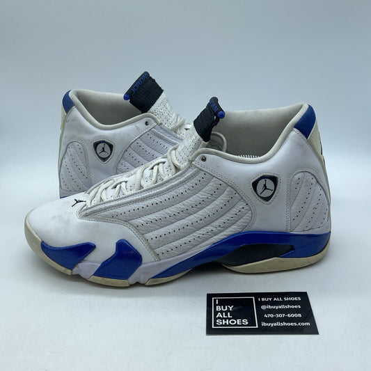 Size 11.5 - Air Jordan 14 Retro Hyper Royal Blue Black White (487471-104)