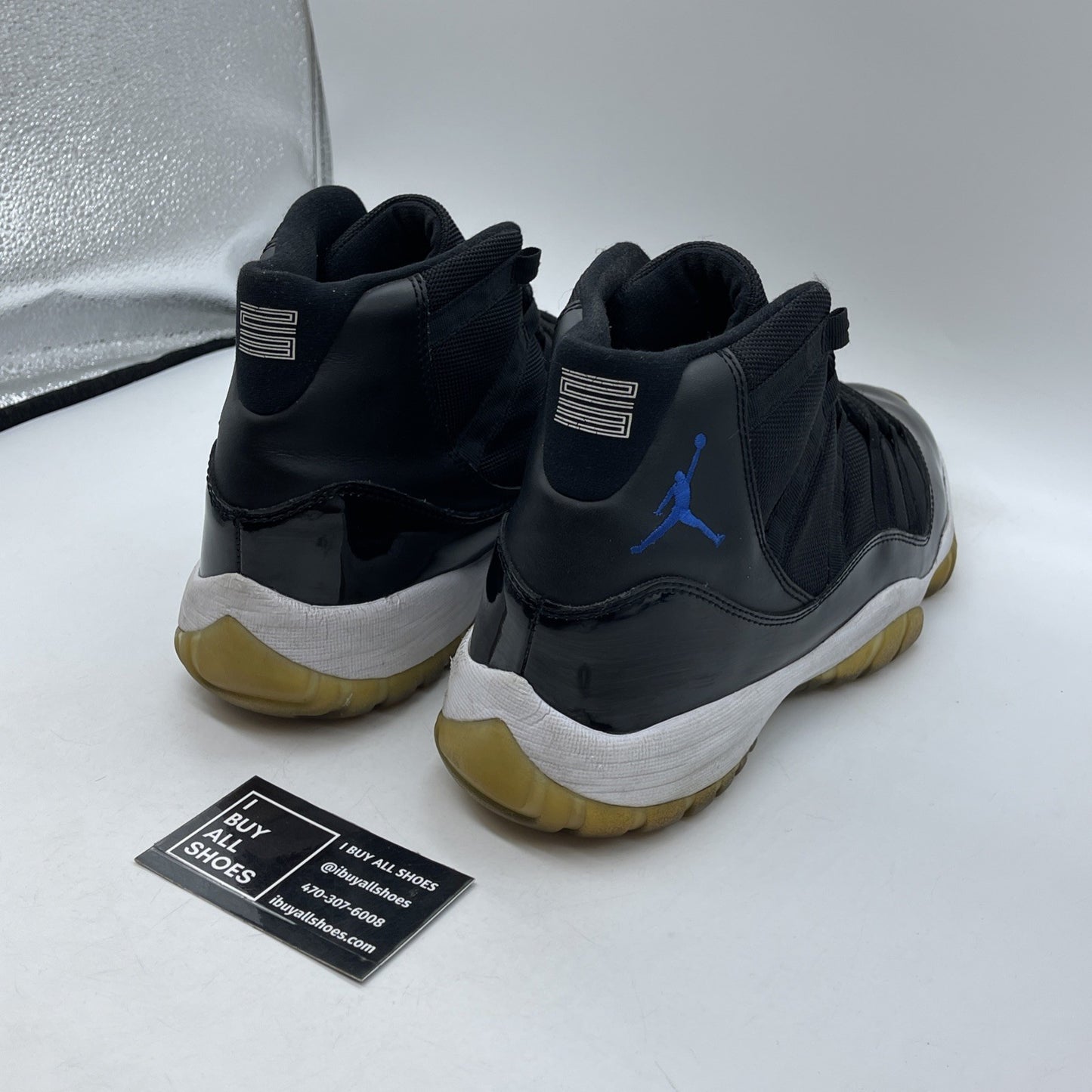 Size 13 - Air Jordan 11 Retro 2009 Space Jam Black Leather (378037-041)