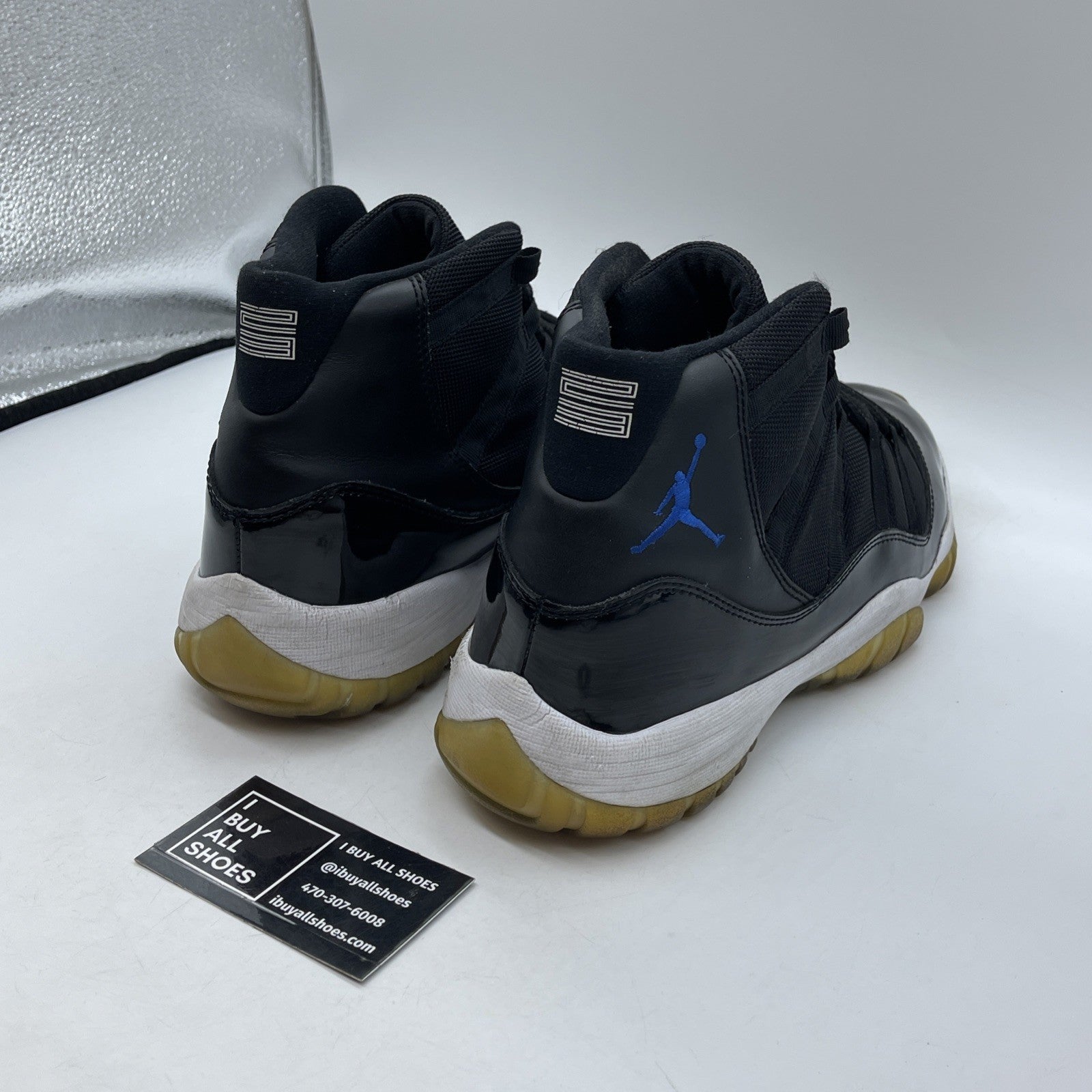 Size 13 - Air Jordan 11 Retro 2009 Space Jam Black Leather (378037-041)