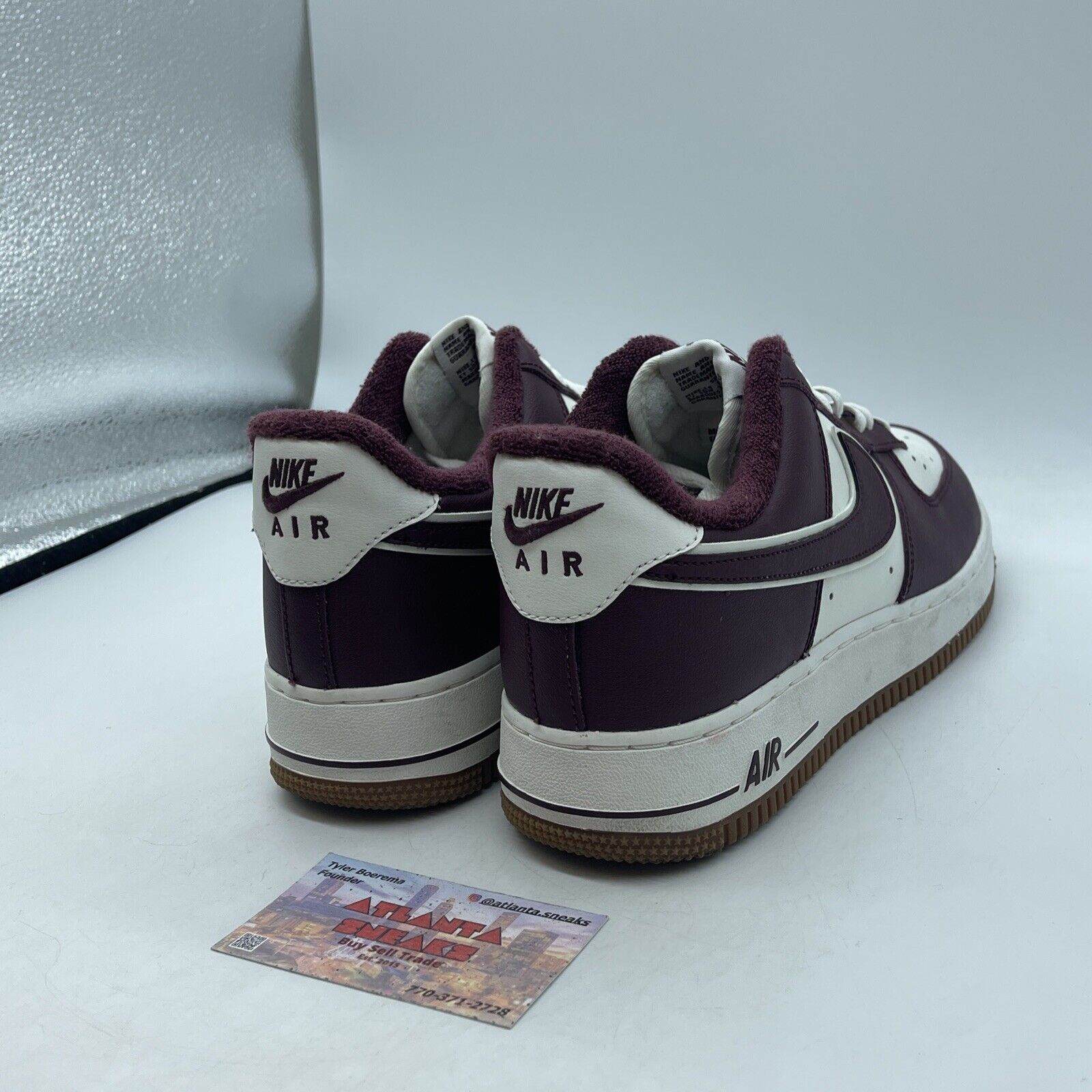 Size 8.5 - Nike Air Force 1 '07 LV8 College Pack - Night Maroon