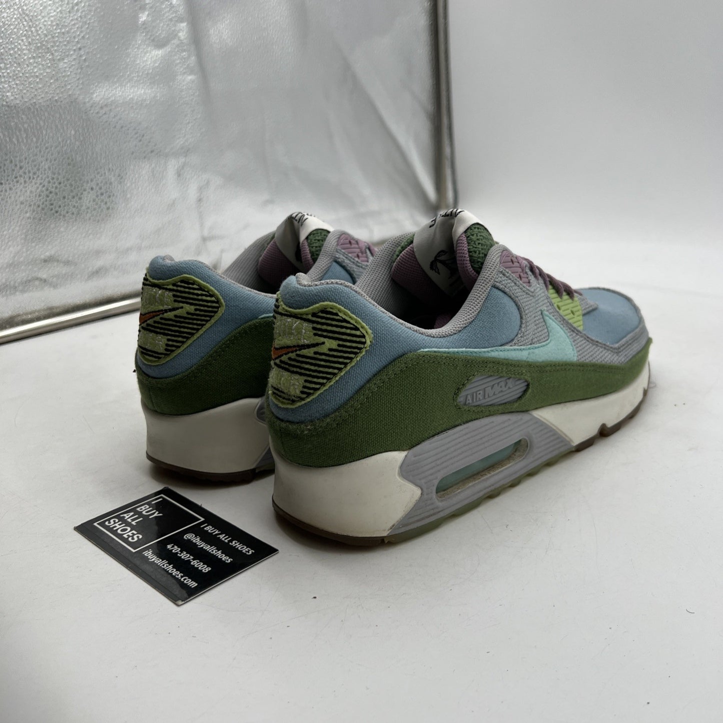 Size 10.5 - Nike Air Max 90 SE Sun Club - Worn Blue Treeline (DM0036-400)