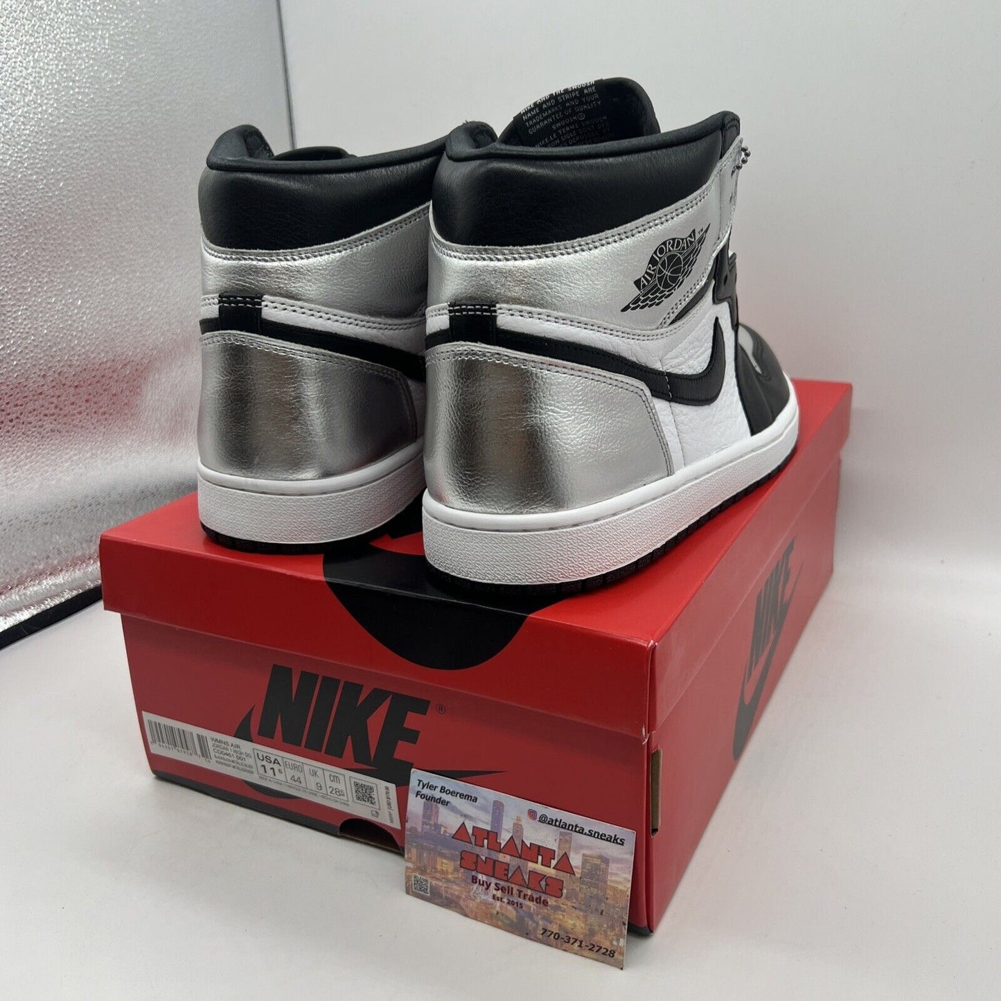 Size 11.5 - Jordan 1 High OG Metallic Silver Brand New Og All