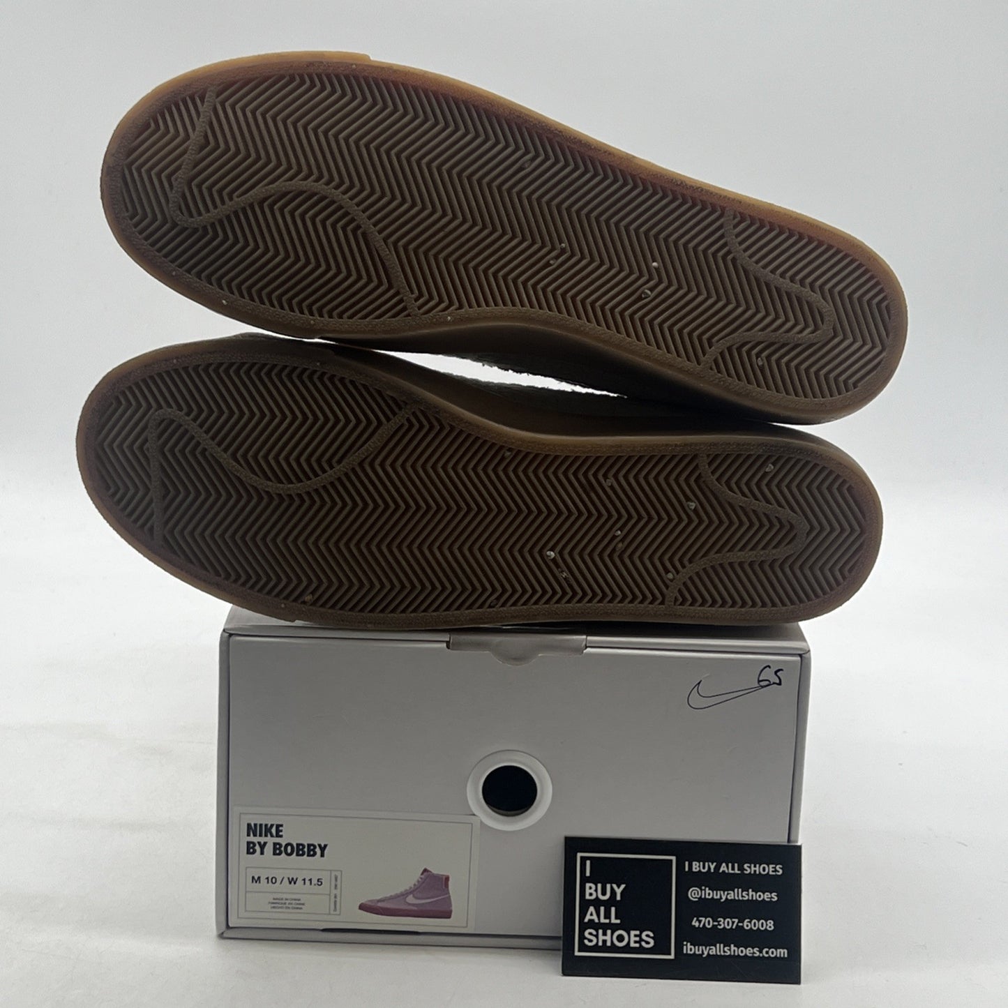 Size 10 - Nike By You ID Blazer Mid 77 Tan Gum Swoosh 2021 (DJ4859-991)