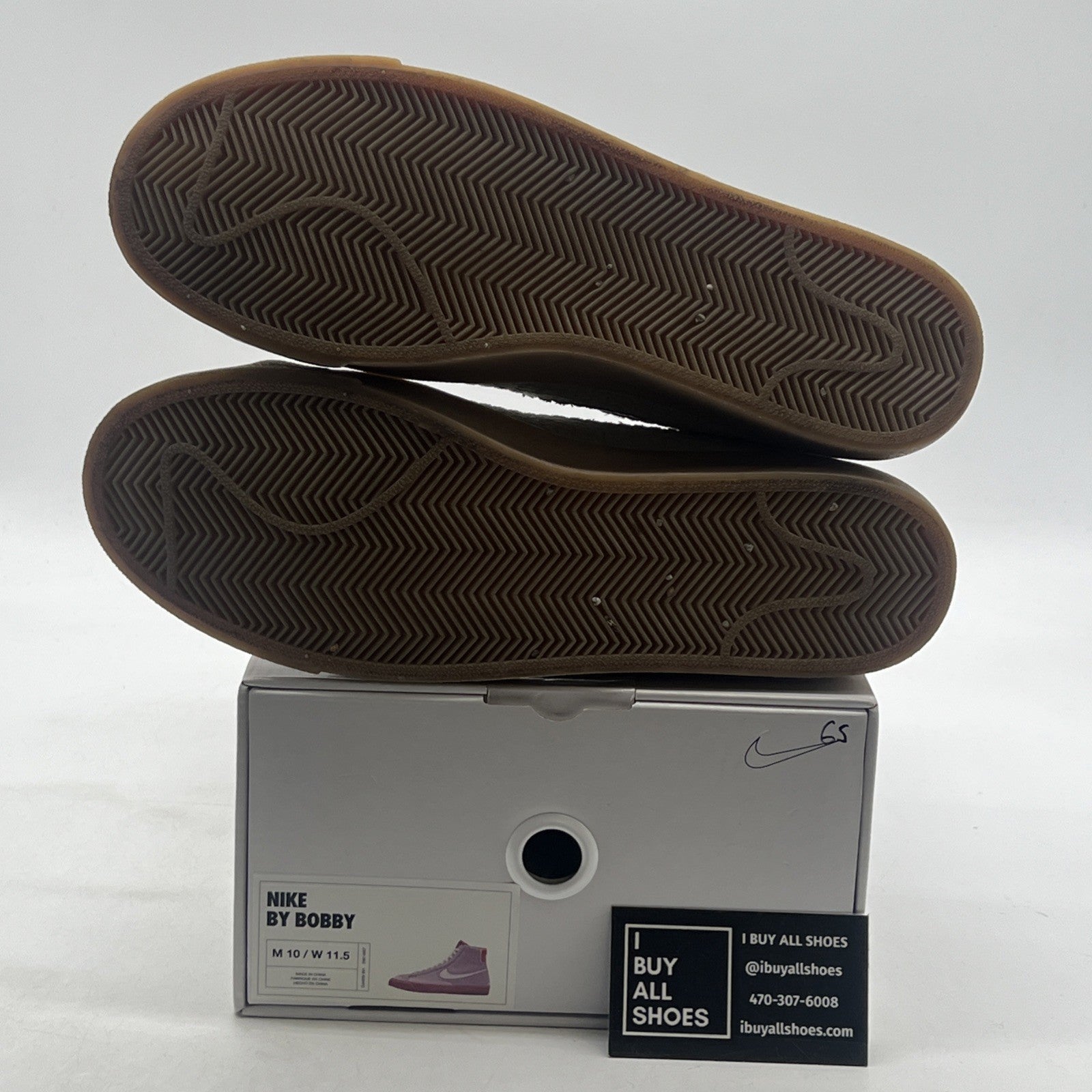 Size 10 - Nike By You ID Blazer Mid 77 Tan Gum Swoosh 2021 (DJ4859-991)