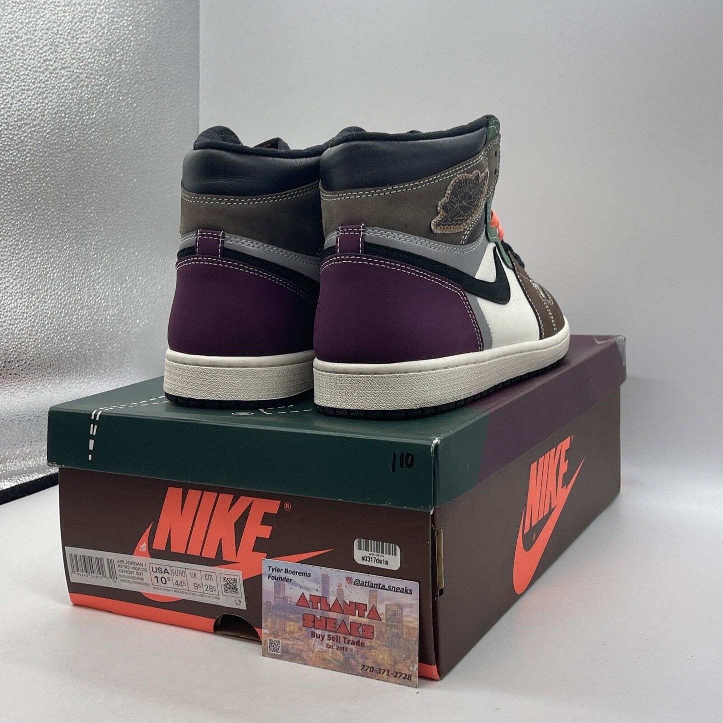 Size 10.5 - Jordan 1 High OG Crafted Brown Purple Suede Leather (DH3097-001)