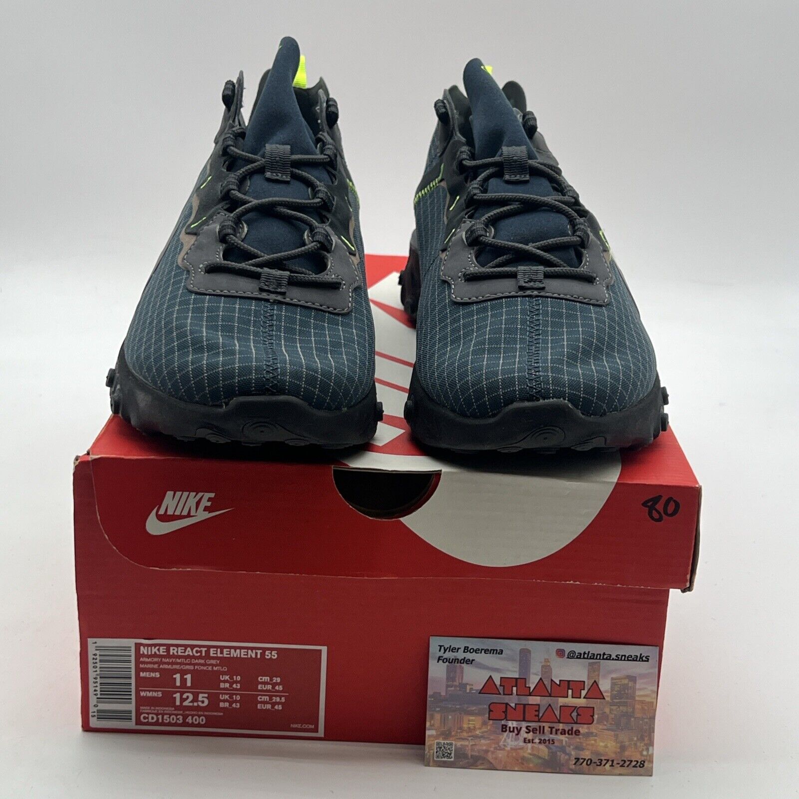 Size 11 - Nike React Element 55 Grid - Armory Navy (CD1503-400)