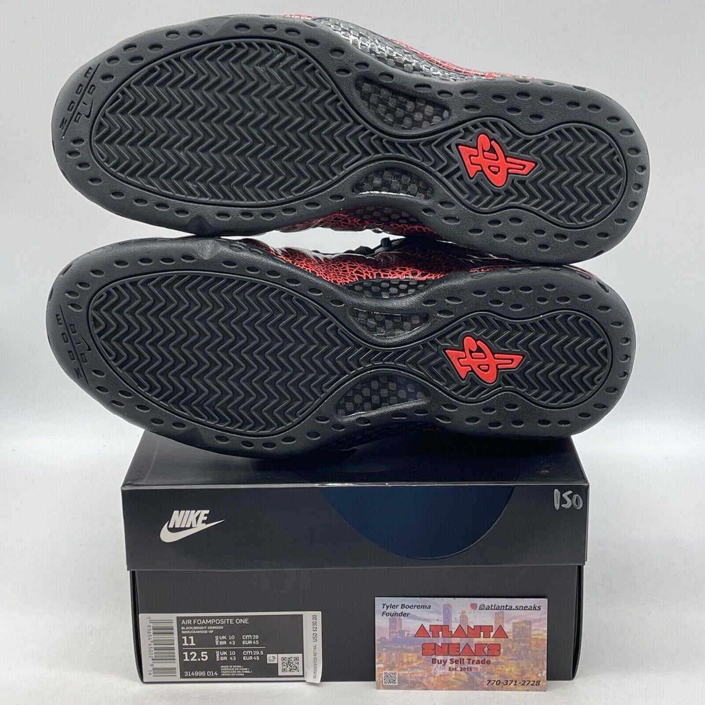 Size 11 - Nike Air Foamposite One Cracked Lava Black Suede (314996-014)