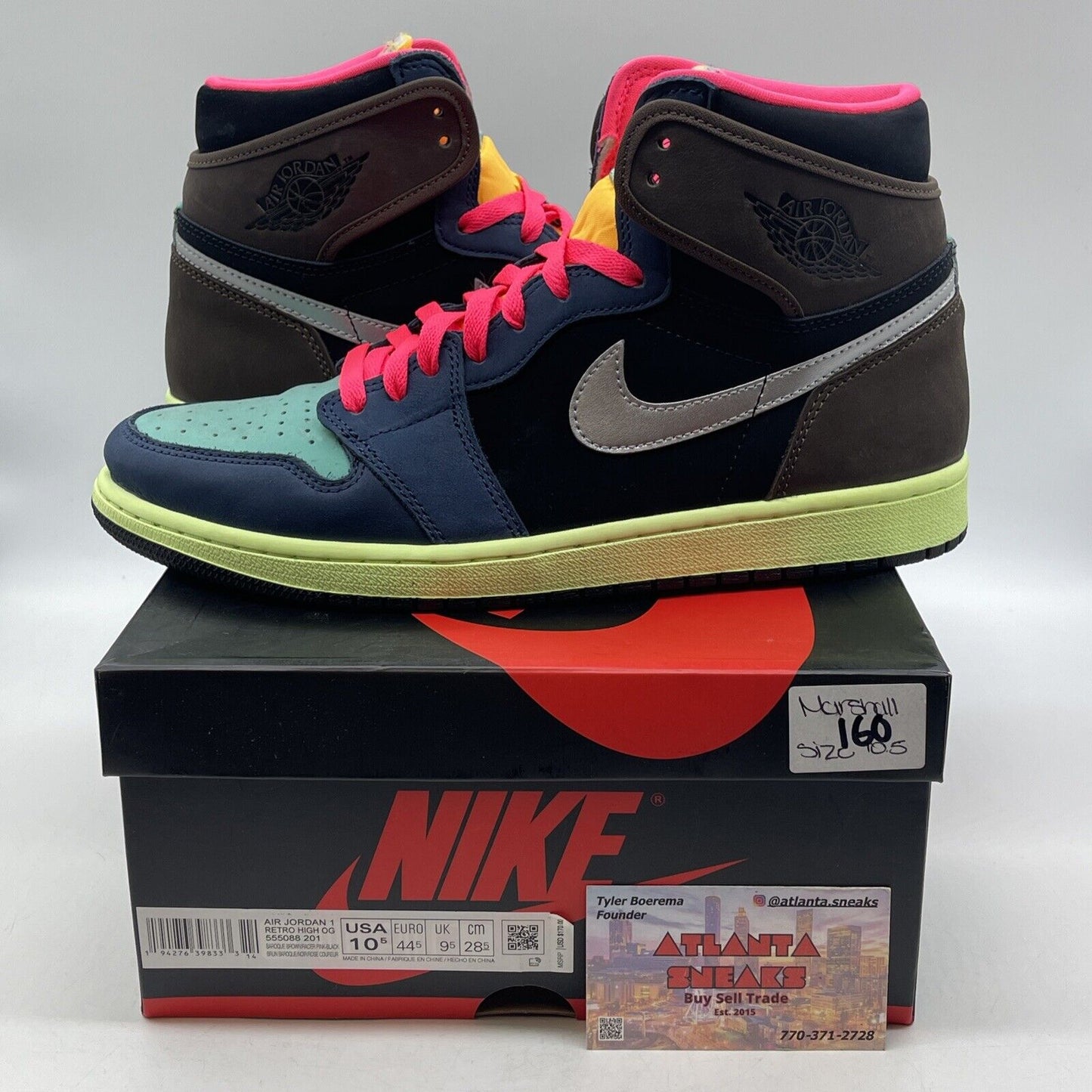 Size 10.5 - Jordan 1 Retro High Tokyo Bio Hack Brown Green Blue (555088-201)