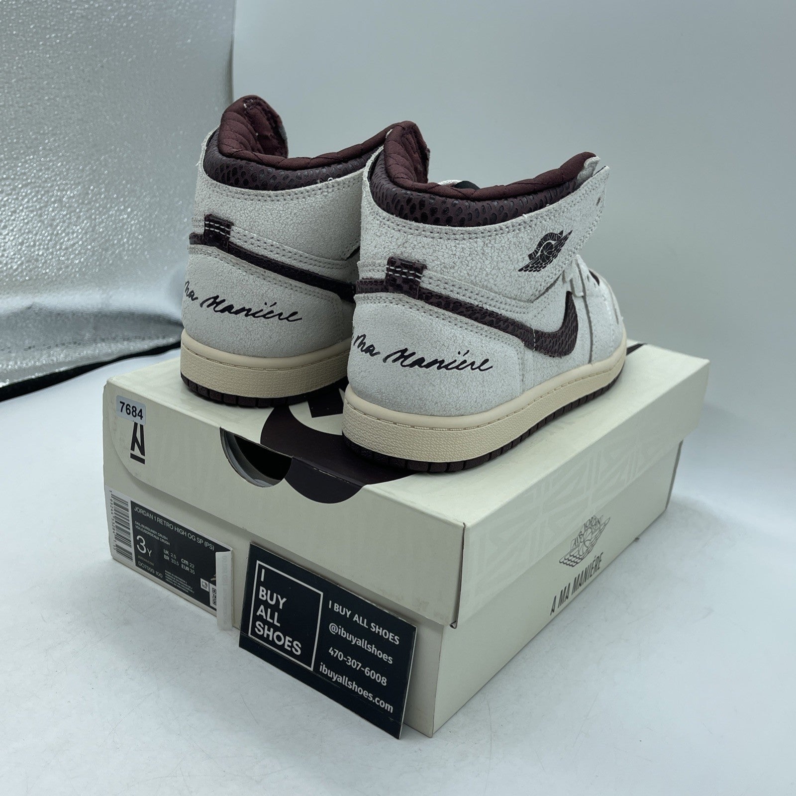 Size 3Y - Air Jordan 1 OG x A Ma Maniere High Airness (DO7099-100)