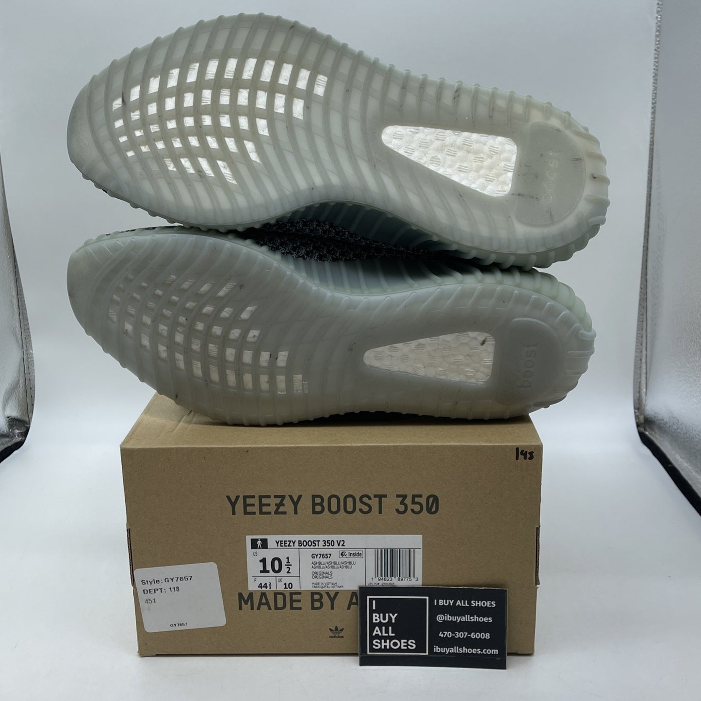 Size 10.5 - adidas Yeezy Boost 350 V2 Ash Blue Brown Suede (GY7657)