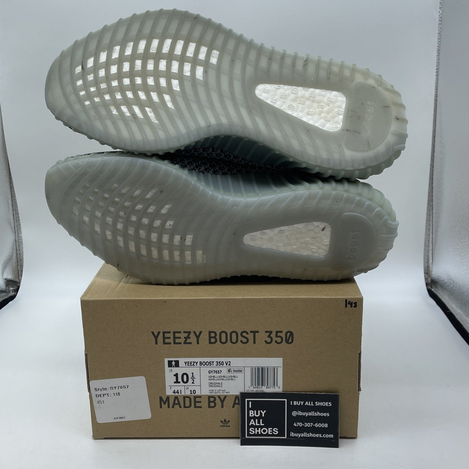 Size 10.5 - adidas Yeezy Boost 350 V2 Ash Blue Brown Suede (GY7657)